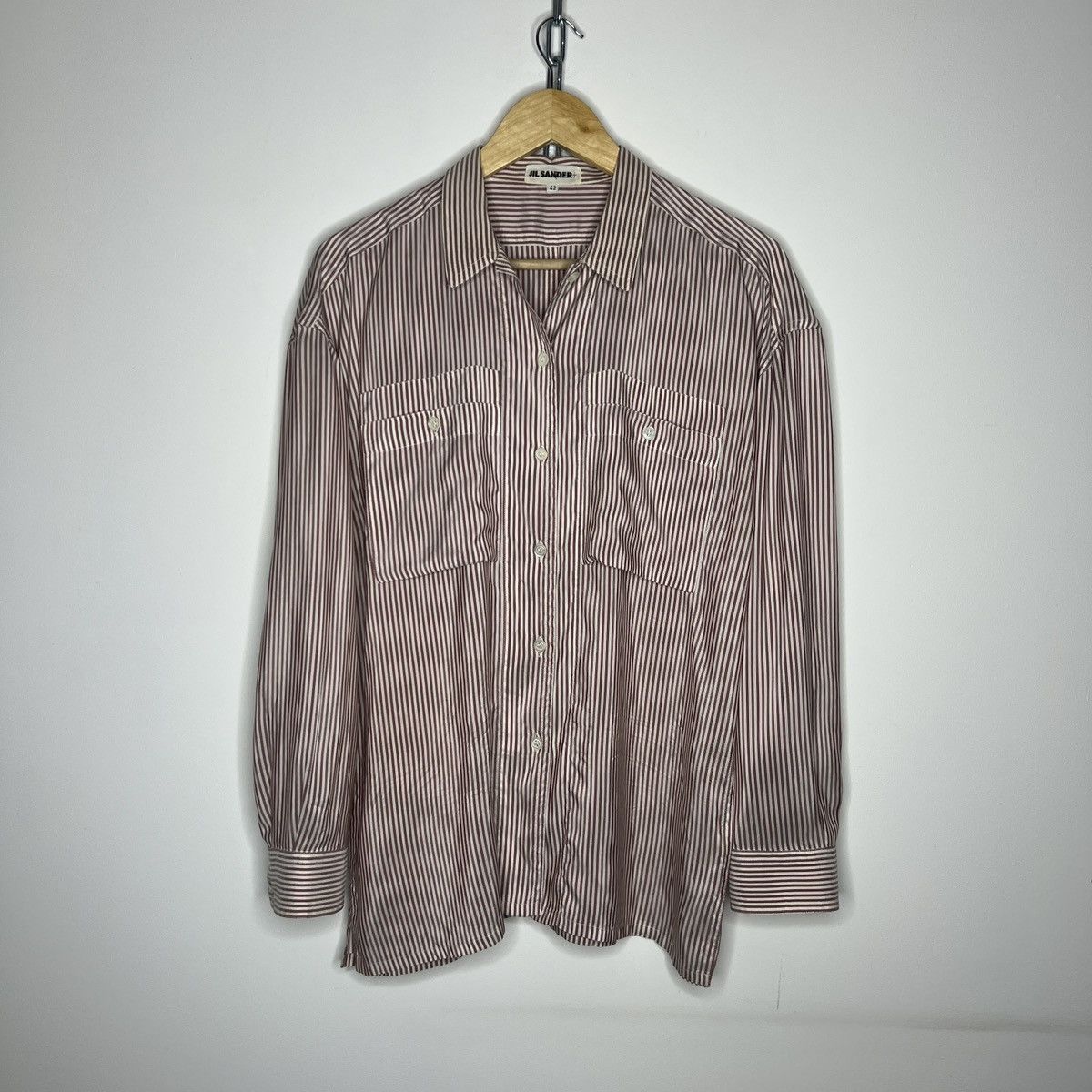 Jil Sander Vintage 90s Jil Sander Silk Shirt Button Up Size M / US 6-8 / IT 42-44 - 1 Thumbnail