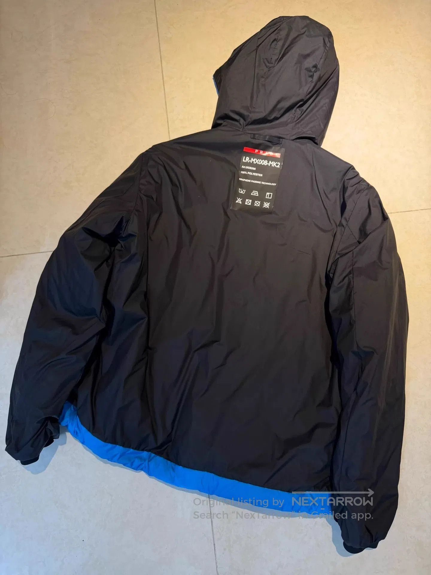 Prada Blue Hooded Zip. Size US XL / EU 56 / 4 - 4 Thumbnail