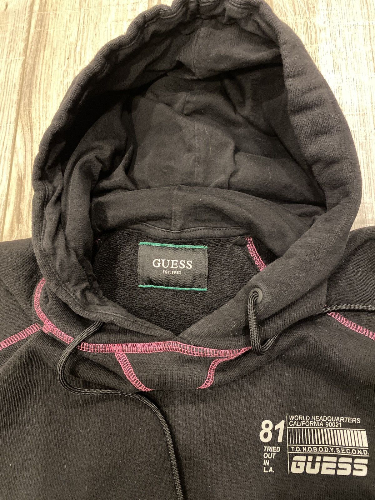 Guess Guess purple stitched hoodie Size US M / EU 48-50 / 2 - 3 Thumbnail