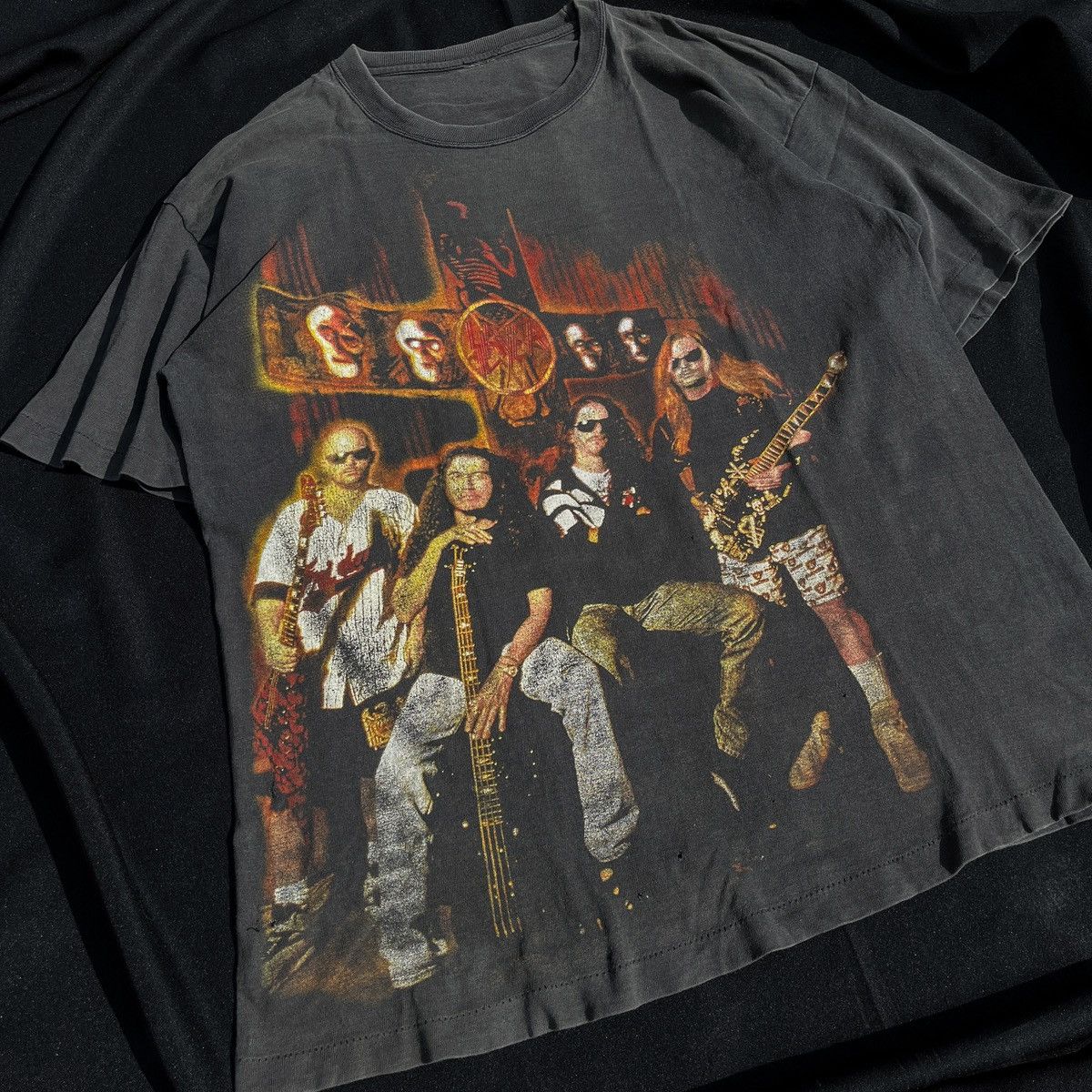 Band Tees Slayer Bootleg 90s Size US L / EU 52-54 / 3 - 3 Thumbnail