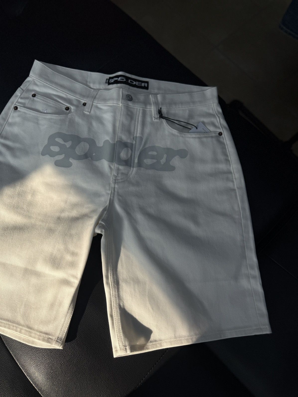 Sp5der Sp5der Jean Shorts White Size 32 (NEW) Size US 32 / EU 48 - 3 Thumbnail