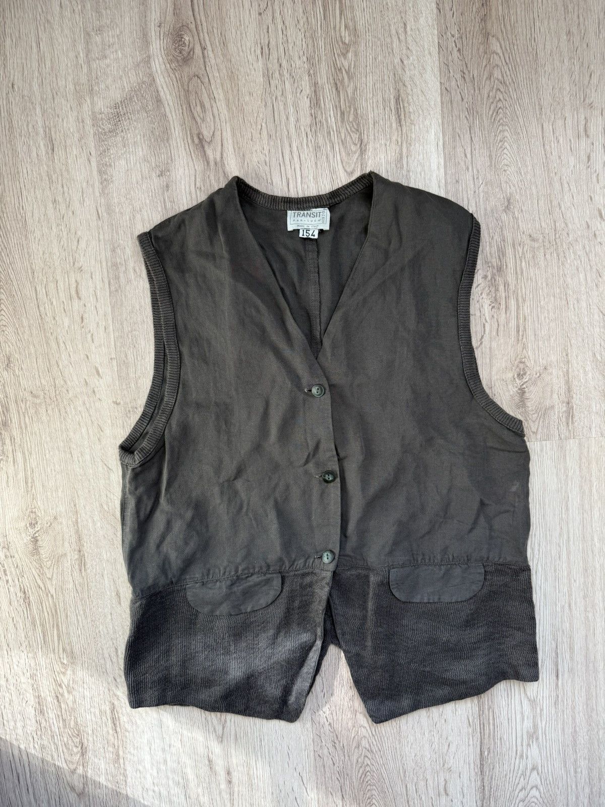 Transit Transit Par-Such Linen Silk Vest Size 3 Minimal Artisanal Size M / US 6-8 / IT 42-44 - 1 Thumbnail