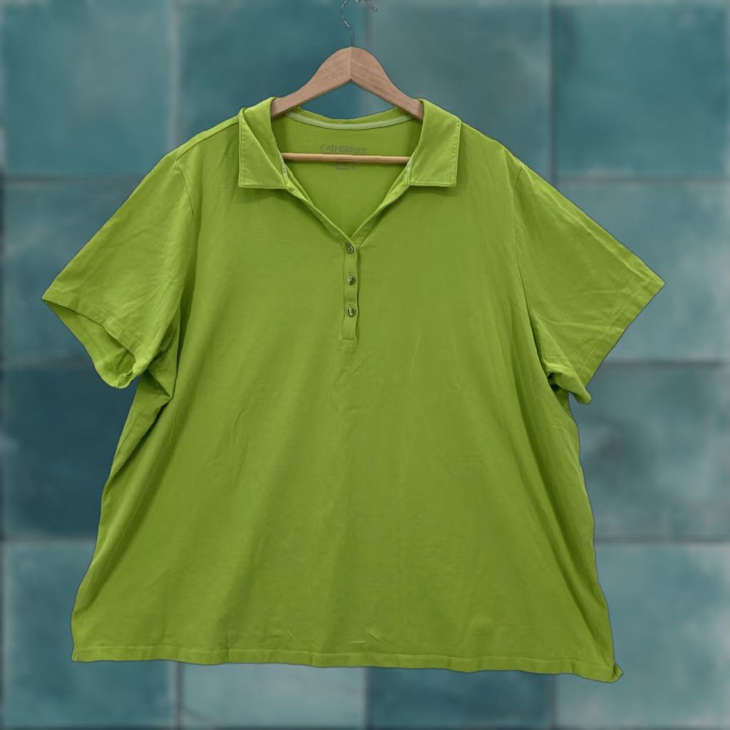 Vintage VINTAGE Catherines Suprema Collection Shirt Womens 2X 22/24W Green Polo Top Plus Size Size XXL / US 16-18 / IT 52-54 - 1 Thumbnail