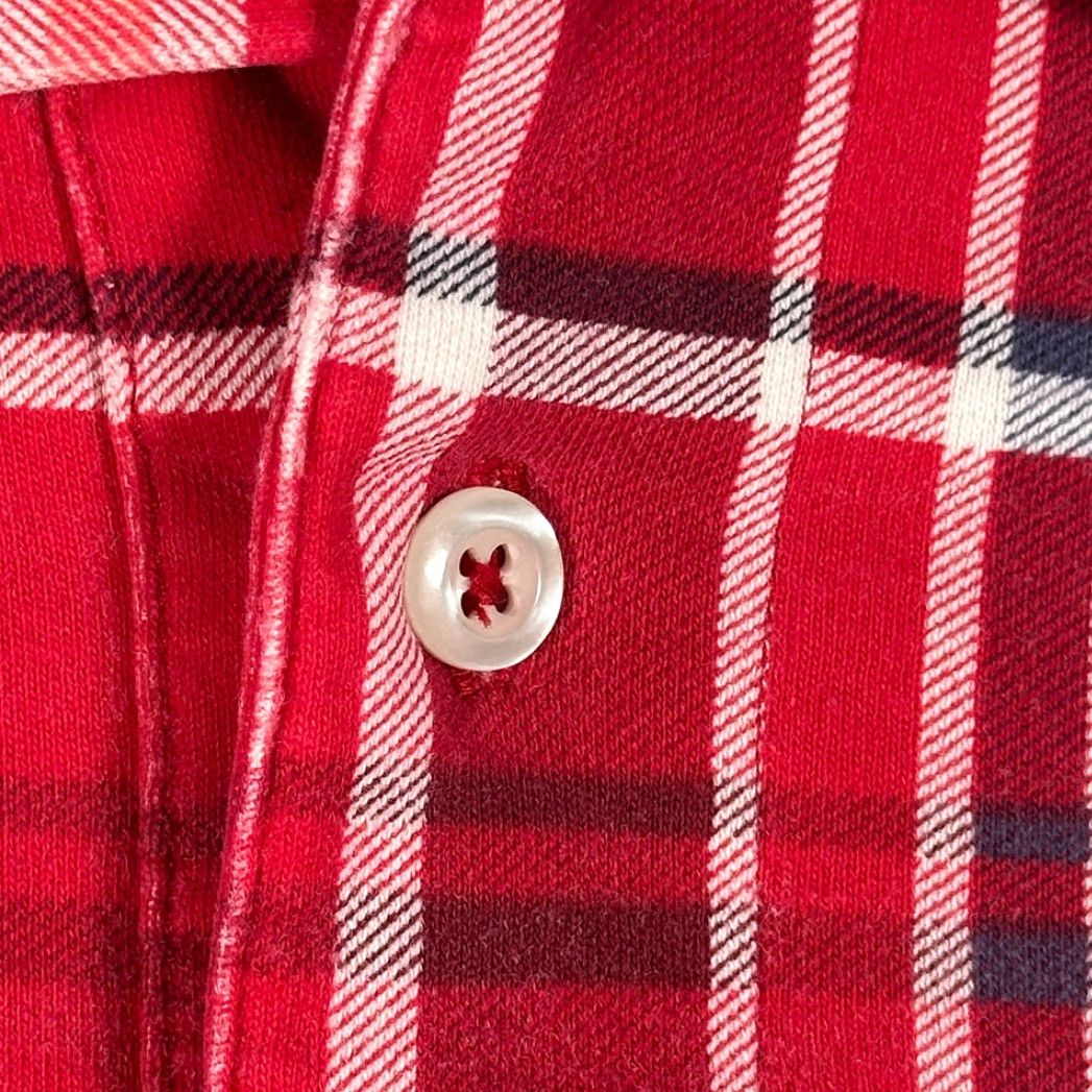 Vintage VINTAGE Ivy Crew Polo Shirt Men's LARGE Red Plaid Sailing Nautical 90s Shirt Size US L / EU 52-54 / 3 - 5 Thumbnail