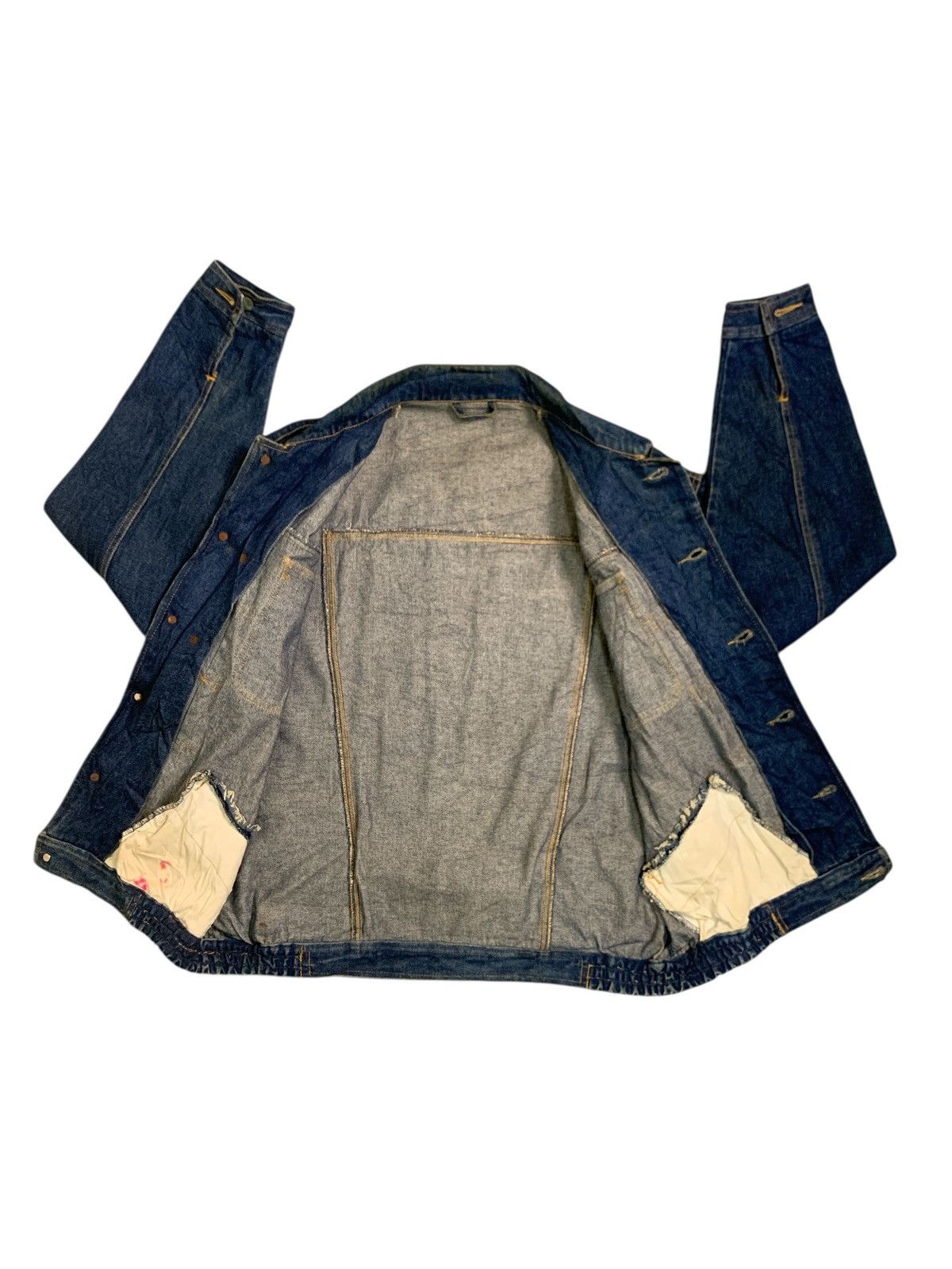 Japanese Brand Rare Design Vintage Japanese Denim Jackets Size US L / EU 52-54 / 3 - 3 Thumbnail