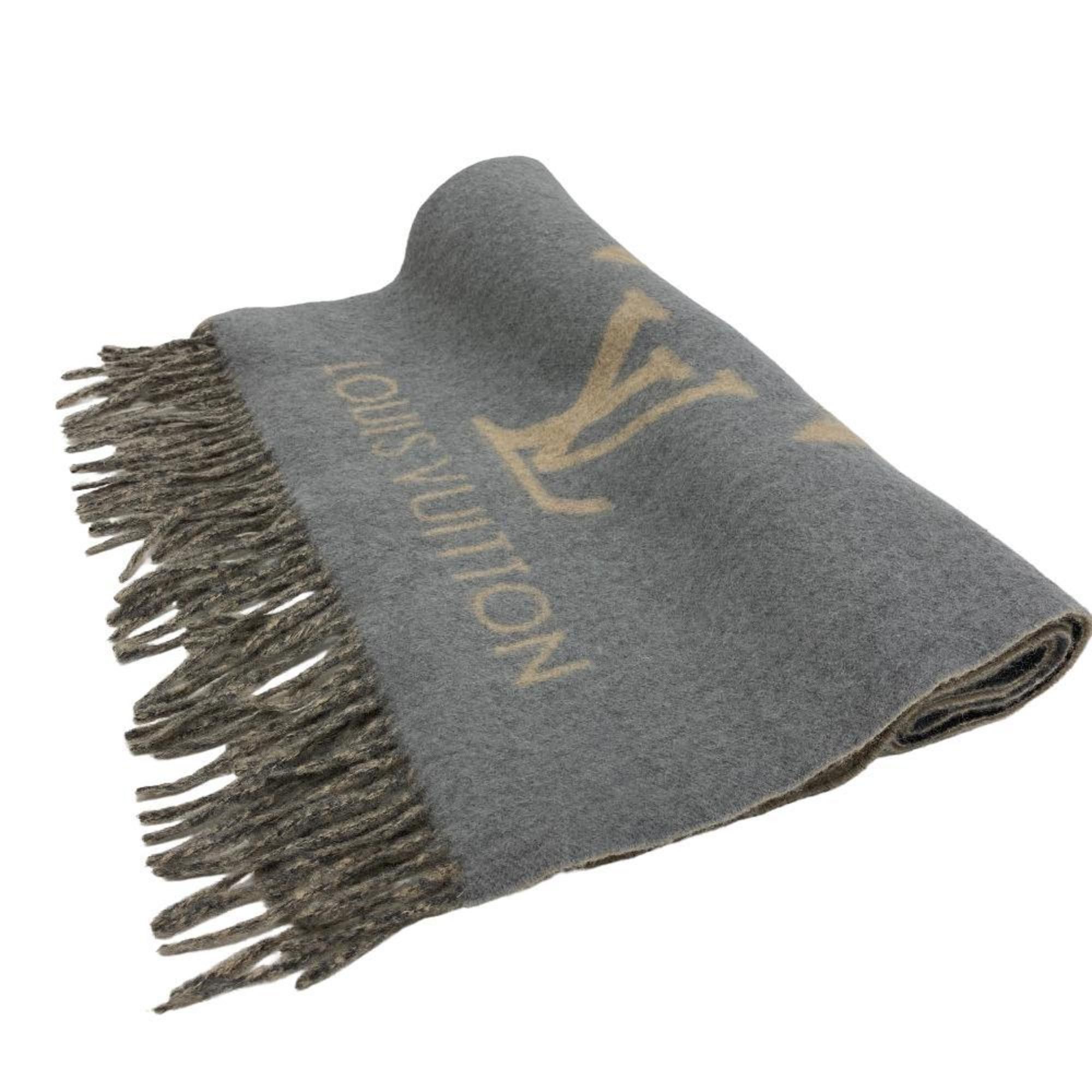 image of Louis Vuitton Monogram Muffler Black Ladies, Women's