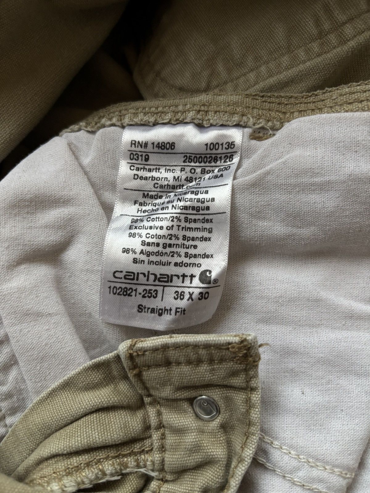 Carhartt work pant carhartt size 36 straight fit Size US 36 / EU 52 - 6 Thumbnail