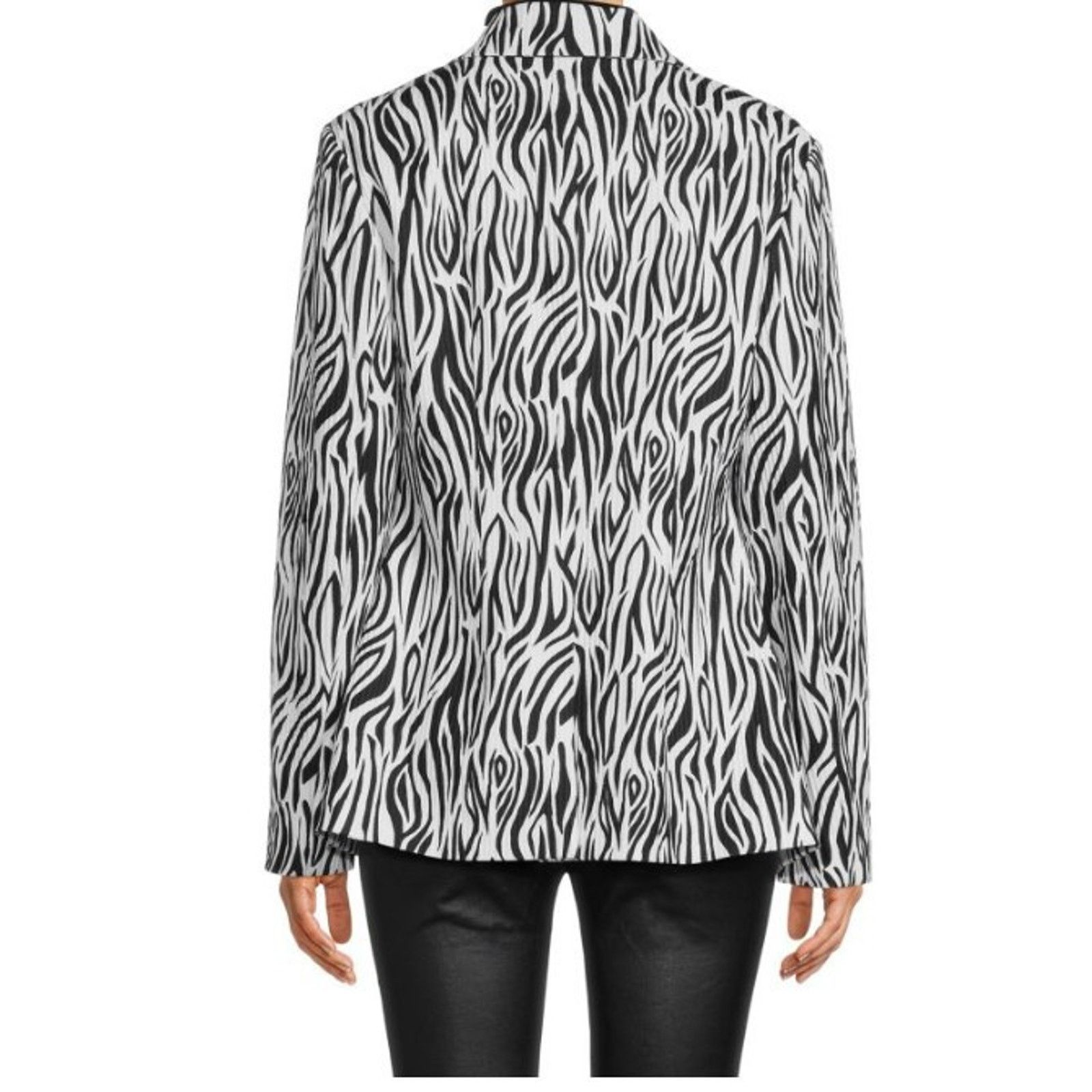 Area NWT Women's Zanzibar Jacket, AREA STARS, Medium, Zebra Print Size M / US 6-8 / IT 42-44 - 2 Thumbnail