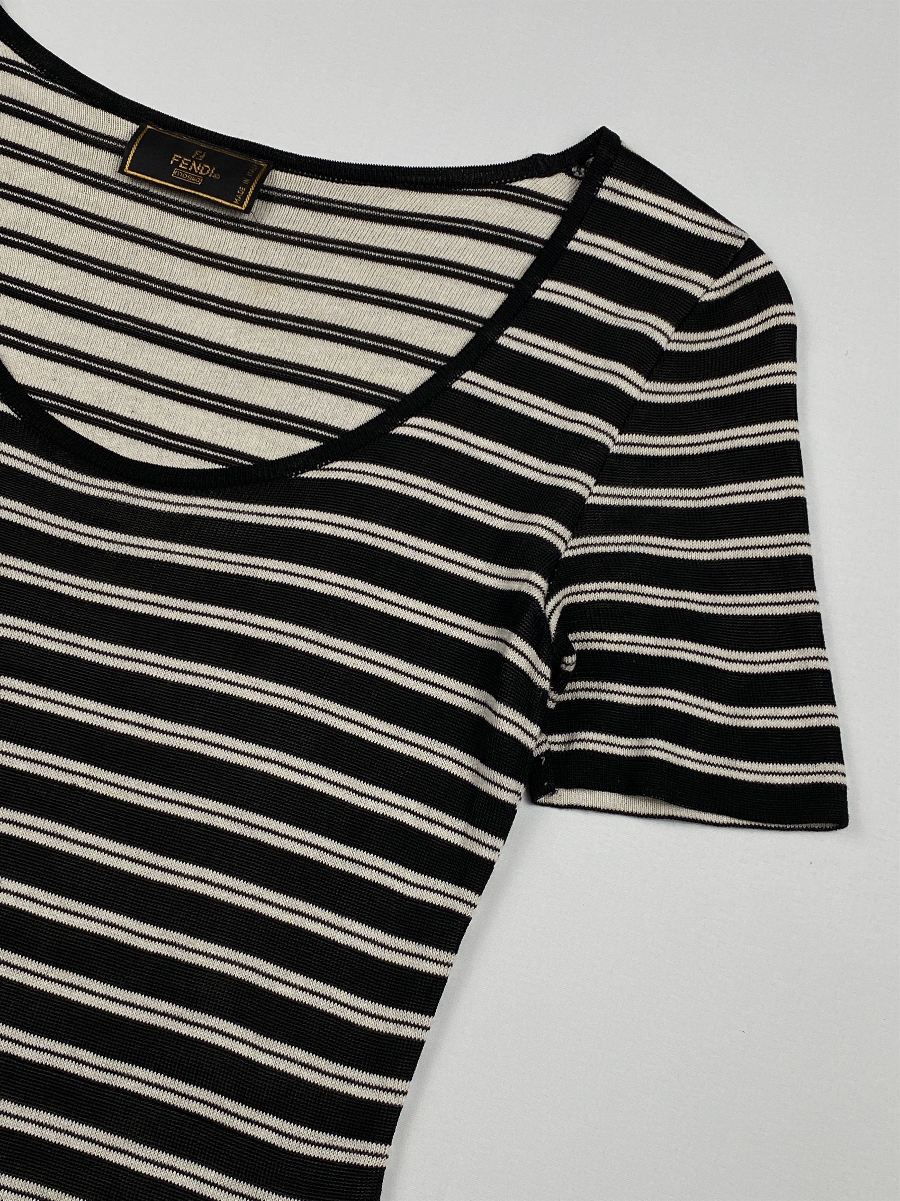 Fendi Stripes T-Shirt Size XS / US 0-2 / IT 36-38 - 5 Thumbnail