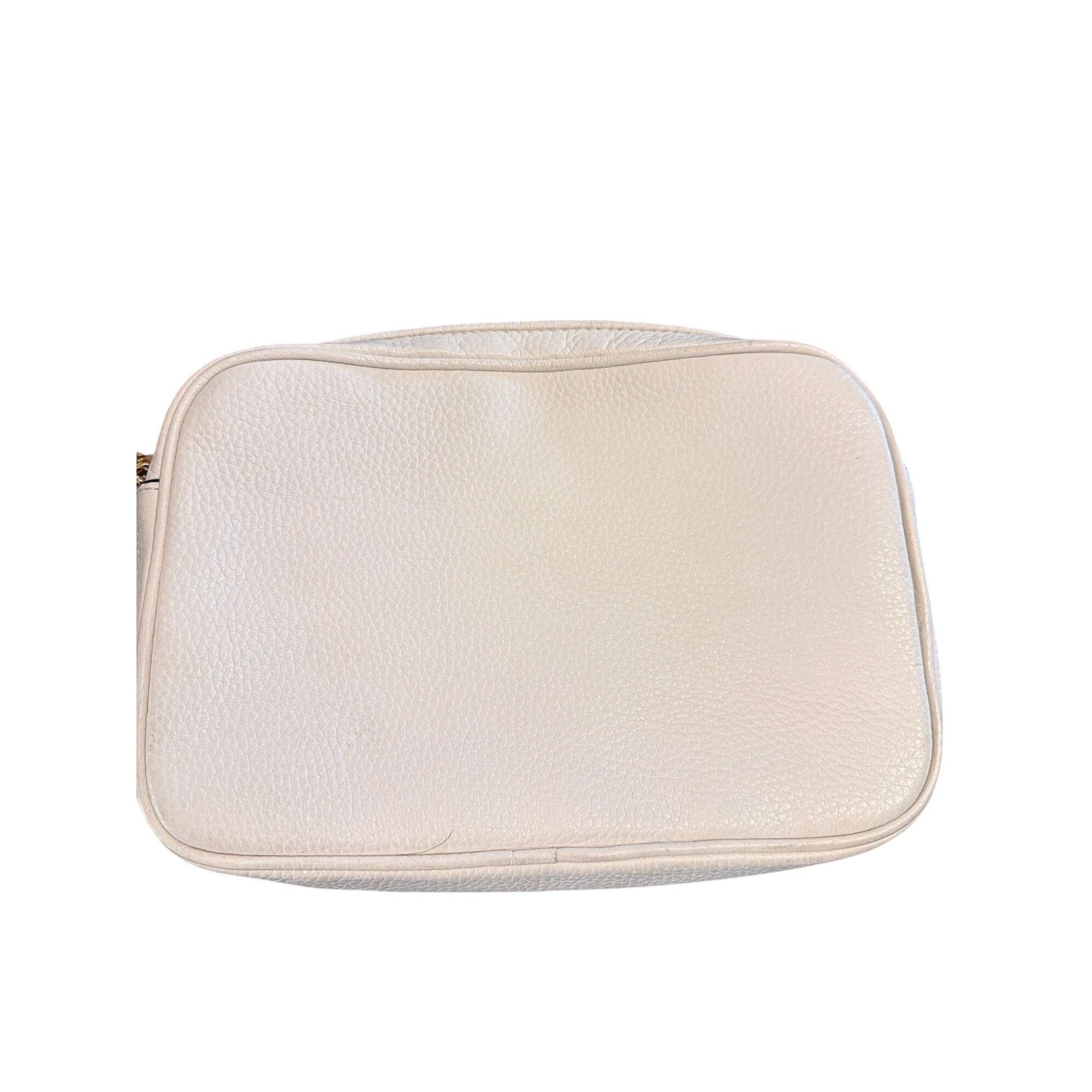 Michael Kors Michael Kors White Pebbled Leather Crossbody Bag Gold Tone H Size ONE SIZE - 4 Thumbnail