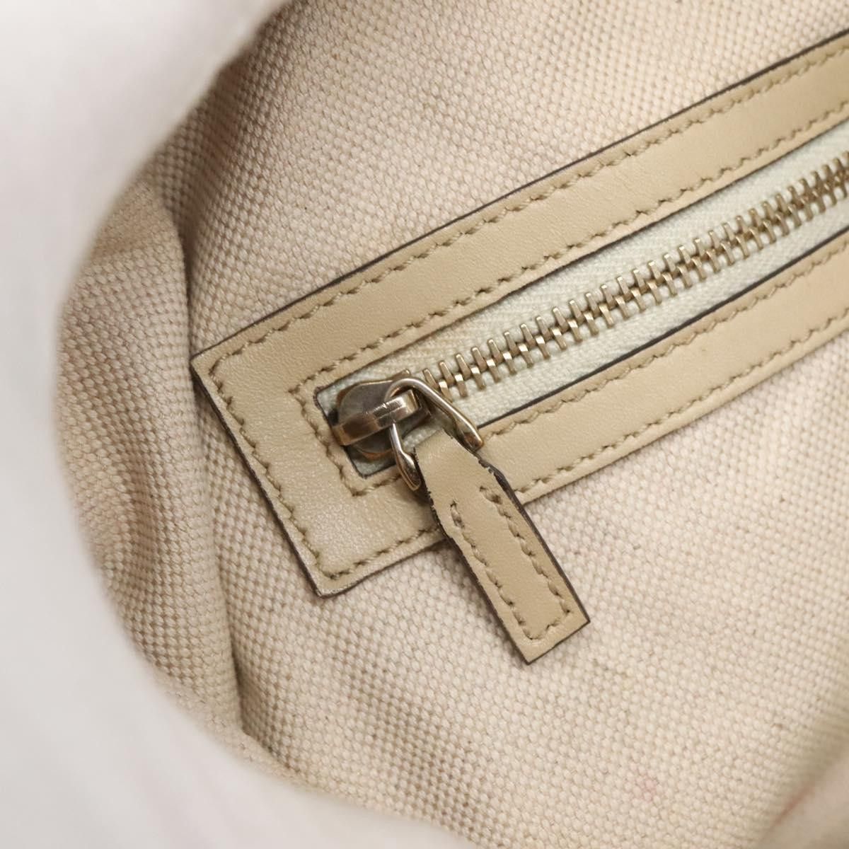 Gucci GUCCI GG Canvas Web Sherry Line Tote Bag Beige Gold Size ONE SIZE - 16 Thumbnail
