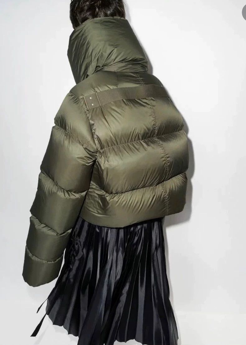 Rick Owens Rick Owens size 6 FW21 Green Neck Profile Down Jacket Size US M / EU 48-50 / 2 - 7 Thumbnail