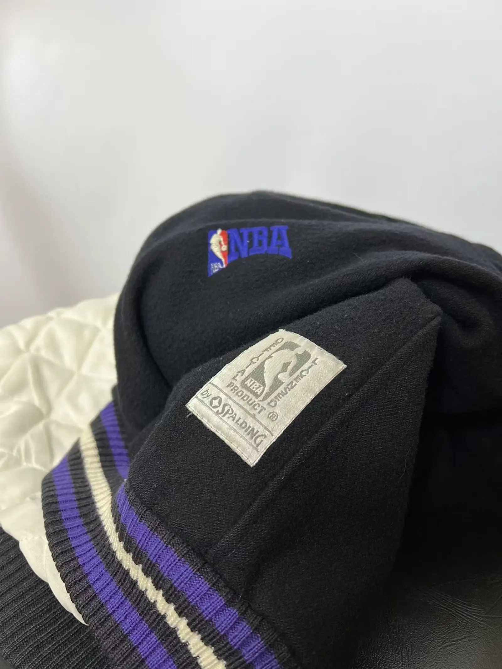 NBA × Spalding × Vintage Vintage 90’s NBA by spalding Bomber Jacket Size US L / EU 52-54 / 3 - 4 Thumbnail