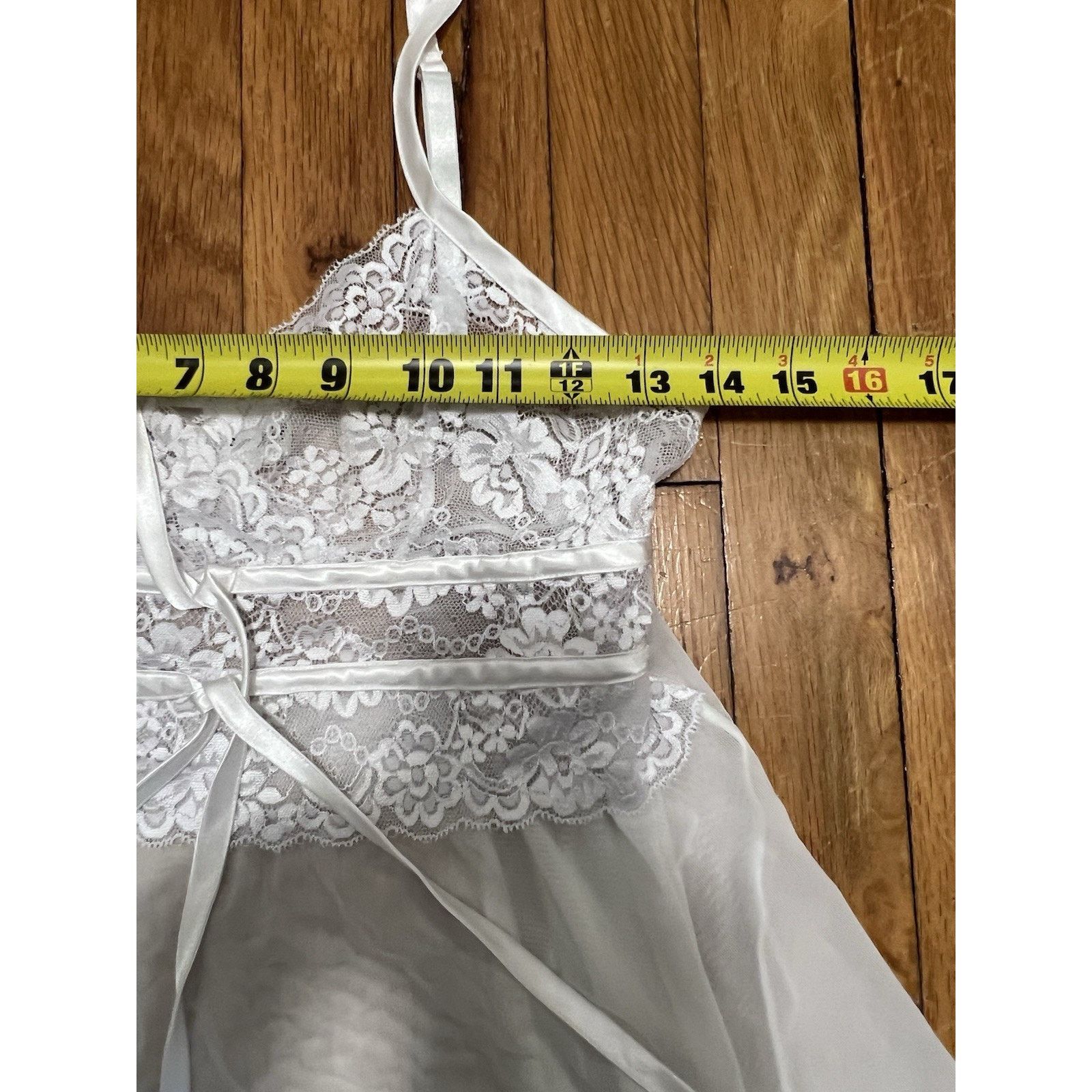 & Other Stories Fredericks Of Hollywood White Babydoll Rhinestones M A003124 Size ONE SIZE - 4 Thumbnail