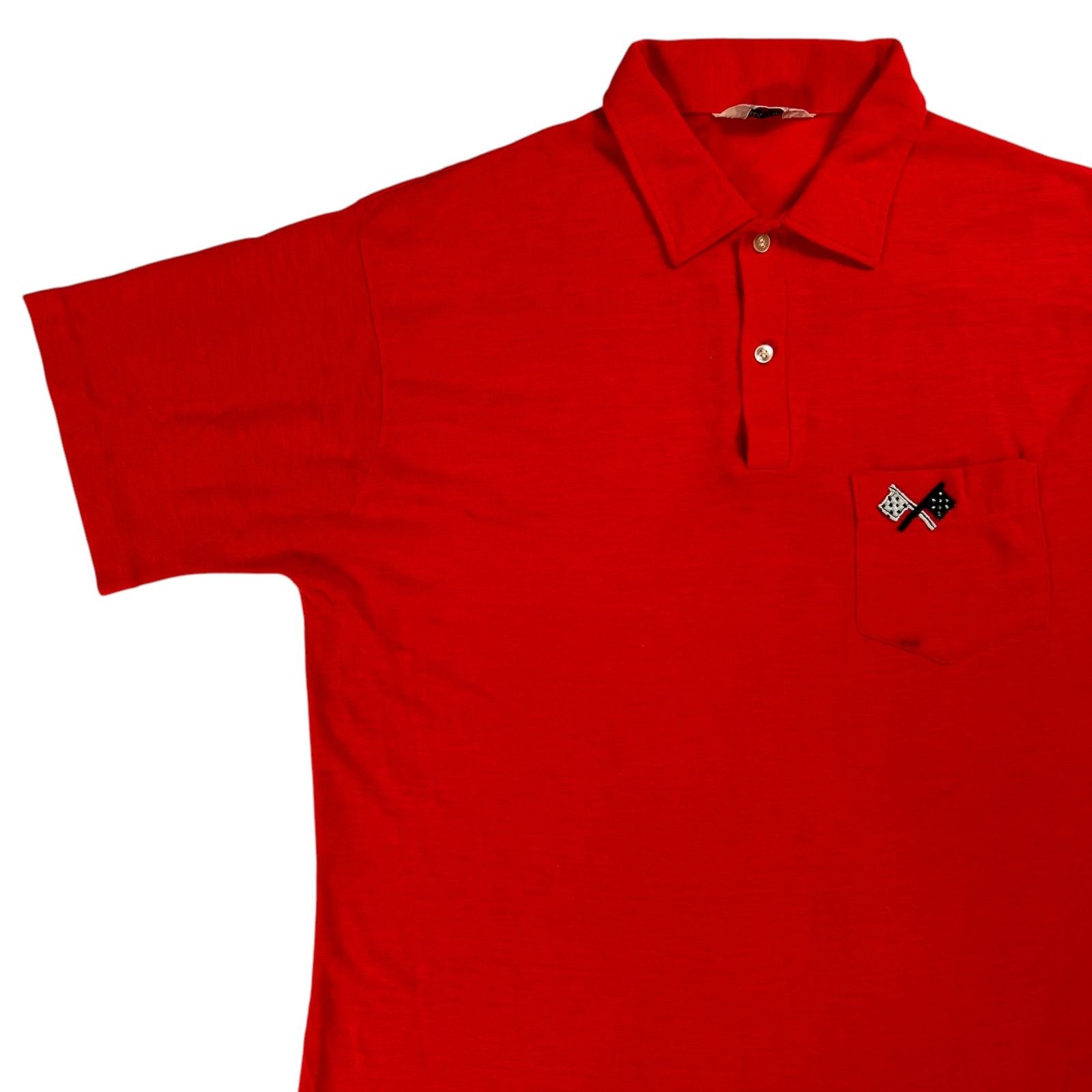 Vintage Vintage 1970s The International checkered flags polo shirt Size US L / EU 52-54 / 3 - 3 Thumbnail