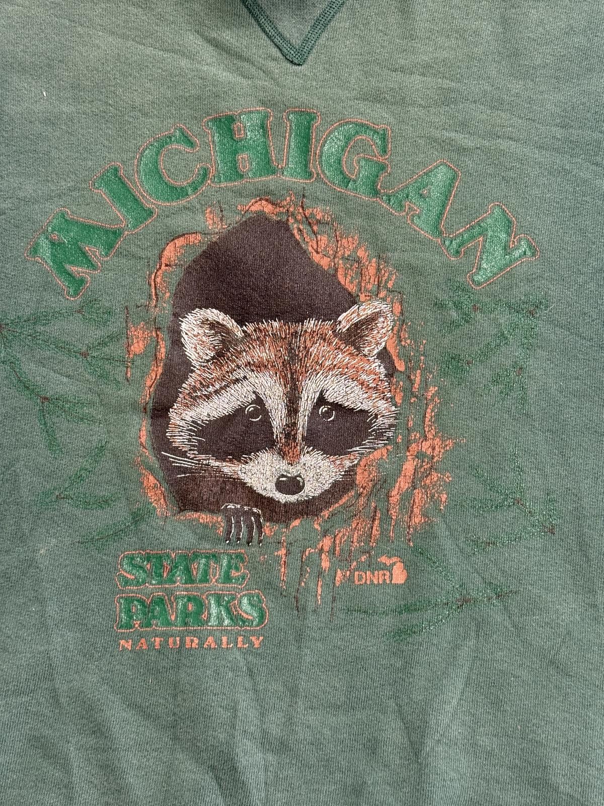 Soffe Thrashed Raccon Michigan State Parks Naturally Crew - S Size US S / EU 44-46 / 1 - 3 Thumbnail