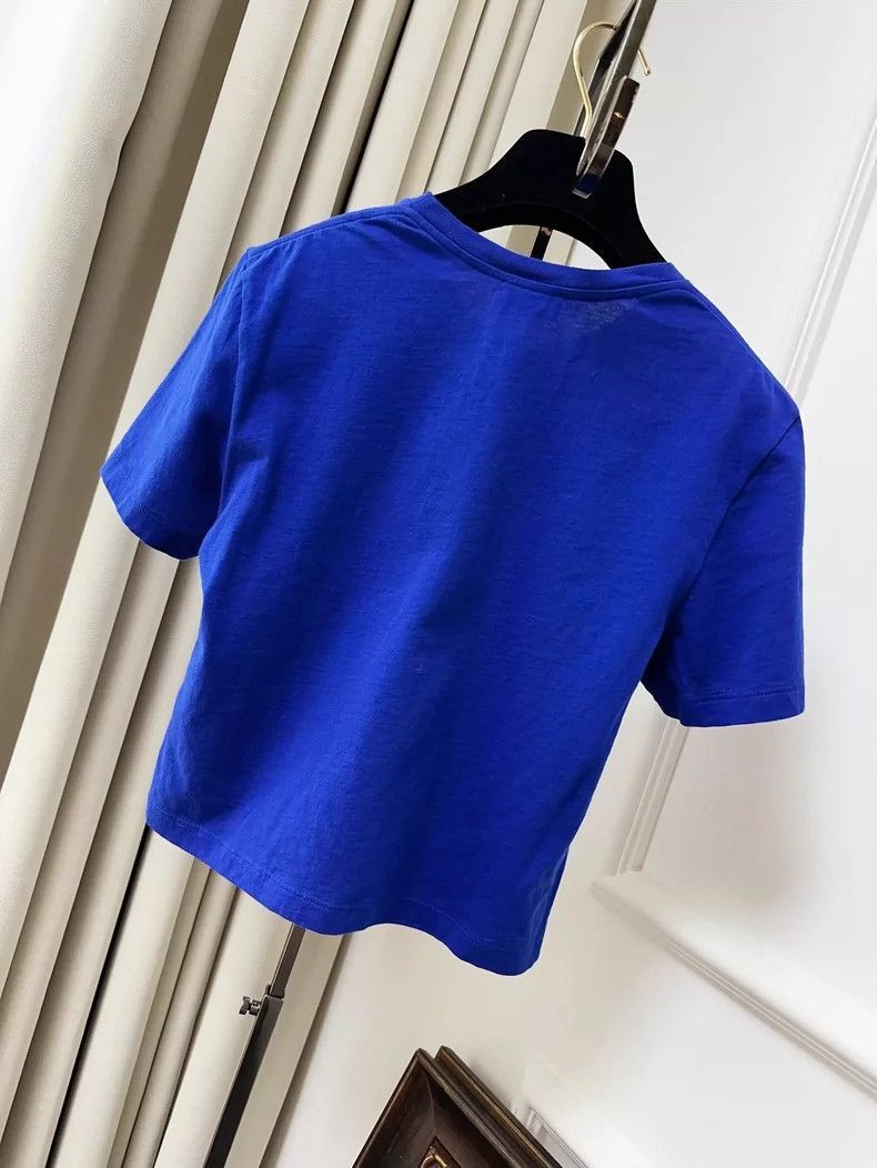 Saint Laurent Paris Saint Laurent Blue Logo T-2507 Size S / US 4 / IT 40 - 8 Thumbnail
