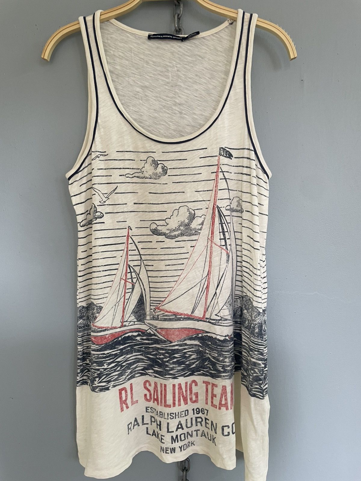 Ralph Lauren × Vintage Ralph Lauren RL Sailing Team AOP tank top Size M / US 6-8 / IT 42-44 - 3 Thumbnail