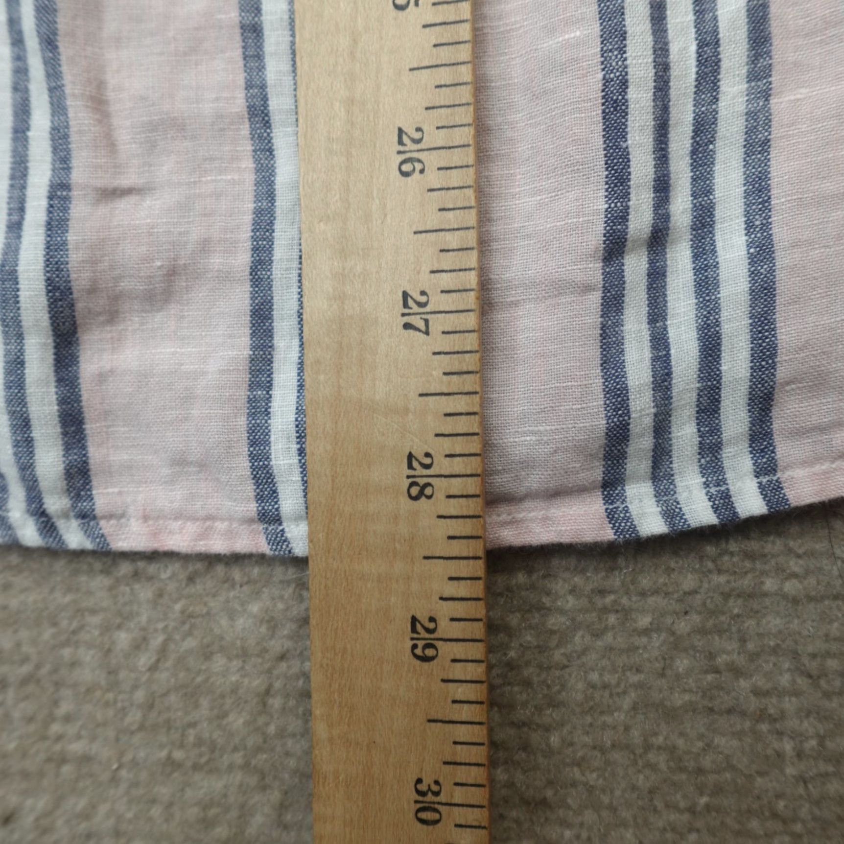 Pinko Grayson Shirt M Pink Striped Oversized 100% Linen Womens Button-Up Casual, 3, Collared, Long Sleeve, Regular, Basic, Fall Spring Summer, Vintage: No Size M / US 6-8 / IT 42-44 - 7 Thumbnail