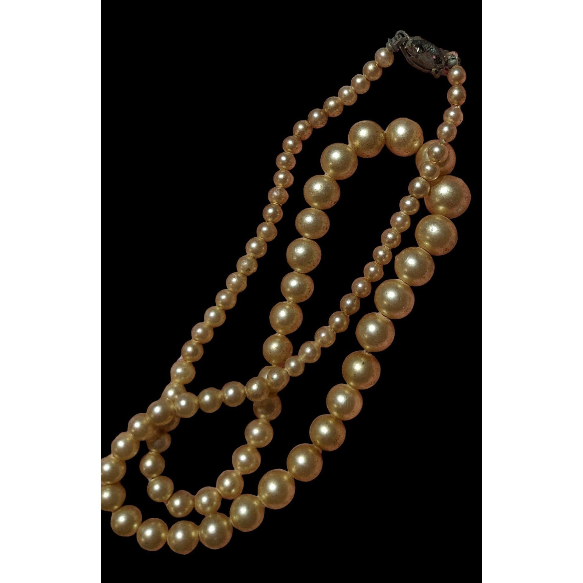 Other Vintage Gold Graduated Faux Pearl Necklace Size ONE SIZE - 4 Thumbnail