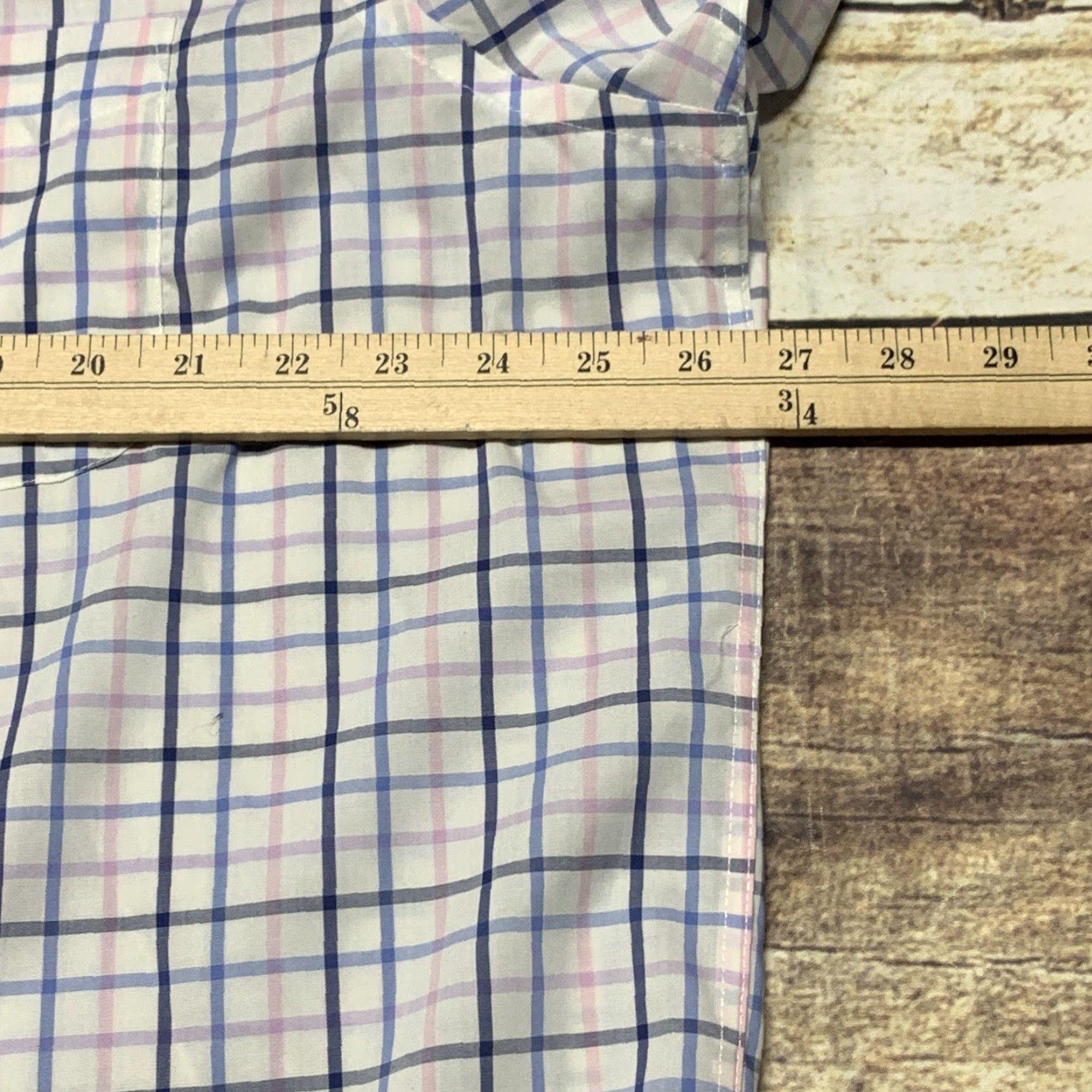 Club Room Club Room Shirt Men's XL White Blue Plaid Button-Front Casual Size US XL / EU 56 / 4 - 3 Thumbnail
