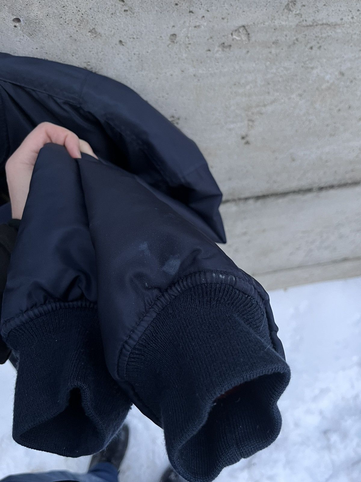 Alpha Industries 90s Korean Reversible Baggy Navy Bomber Winter Jacket Vtg Size US XL / EU 56 / 4 - 18 Thumbnail