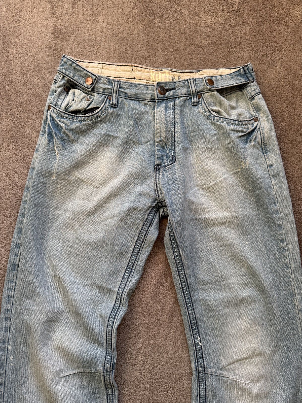 Japanese Brand Baggy Crazy Jeans Y2K Washed Denim LGB ifsixwasnine diesel Size US 32 / EU 48 - 3 Thumbnail