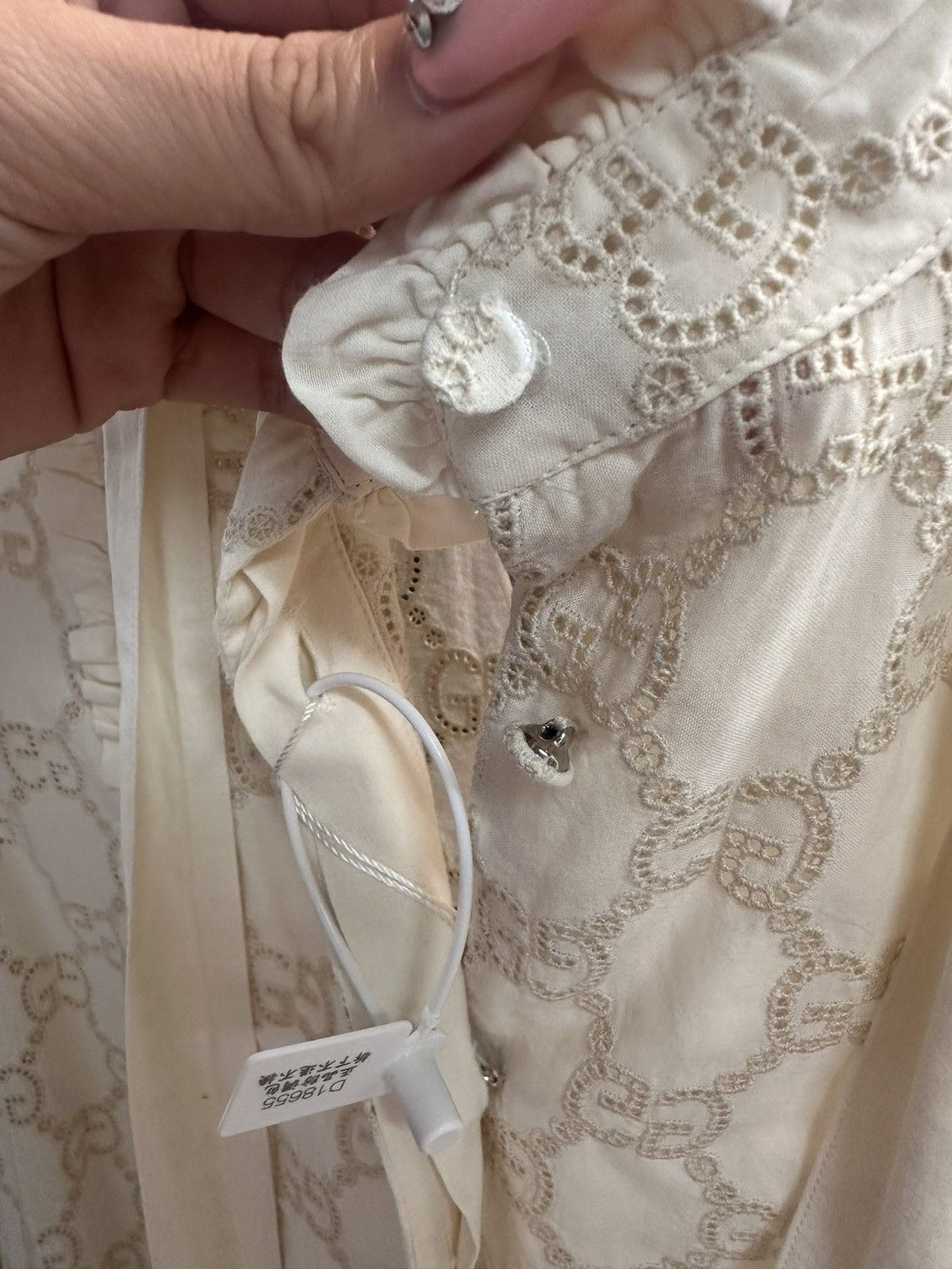 Gucci Gucci Sheer Long Sleeve Logo Blouse-2506 Size M / US 6-8 / IT 42-44 - 3 Thumbnail