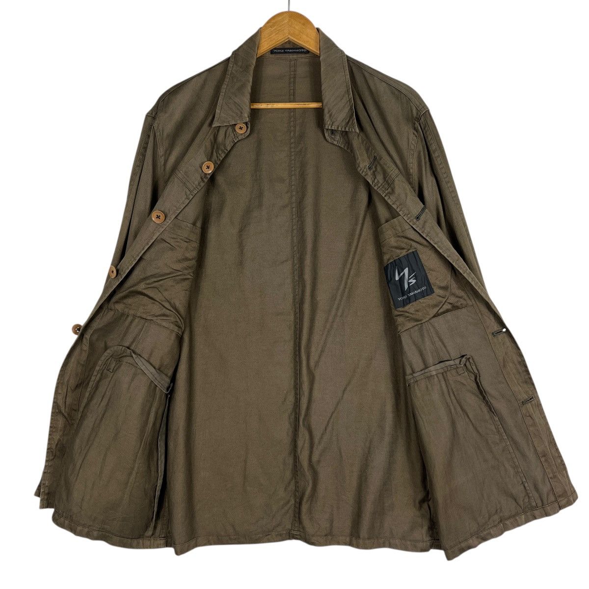 Yohji Yamamoto Yohji Yamamoto Dark Green Cotton Chore Jacket Size US L / EU 52-54 / 3 - 4 Thumbnail