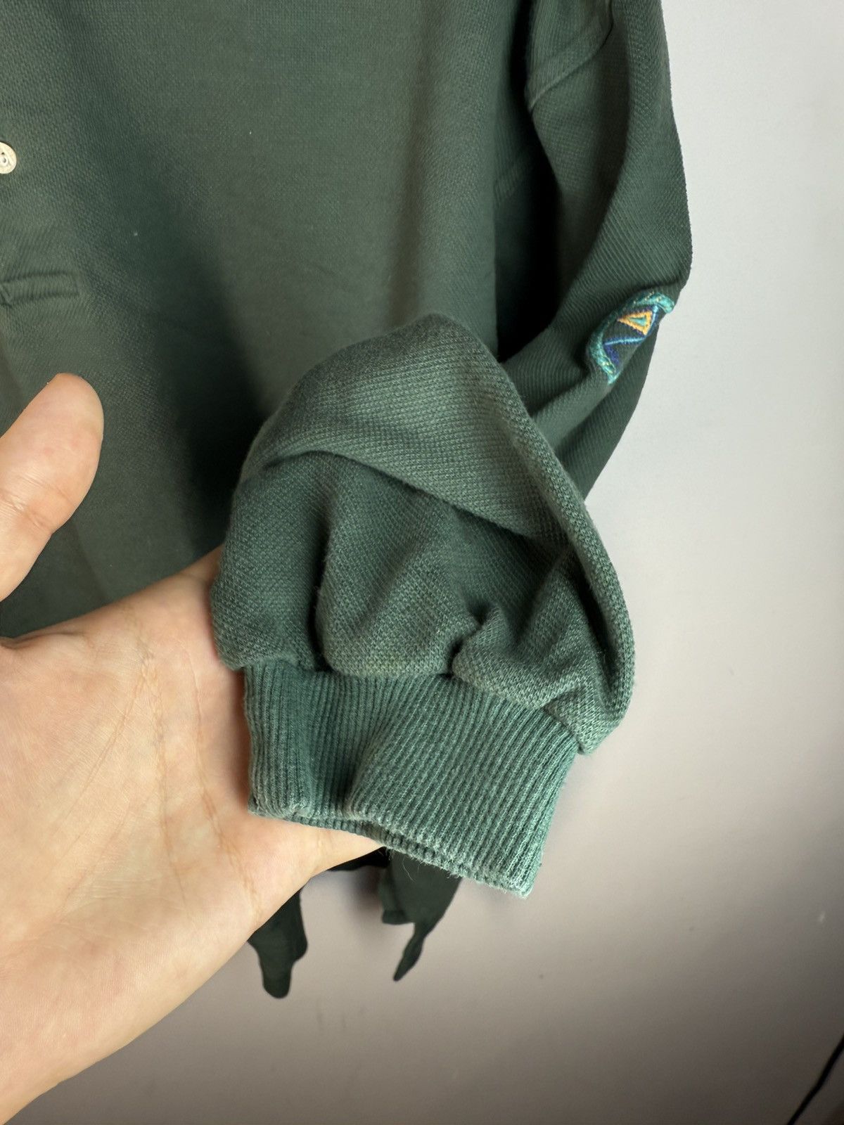 Yves Saint Laurent 90’s YSL Sweatshirt 1/4 Button Up Pique Sweater Vintage Rare Size US M / EU 48-50 / 2 - 6 Thumbnail