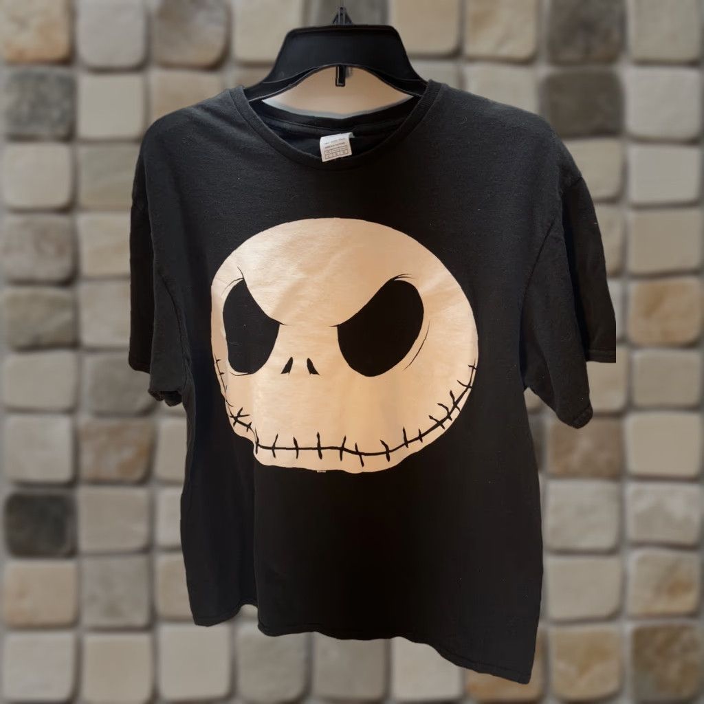 Disney Nightmare Before Christmas T-Shirt Sz Large Disney Jack Skellington Mens Black Crew Neck Short Sleeve Disney Shirt Size US L / EU 52-54 / 3 - 1 Thumbnail