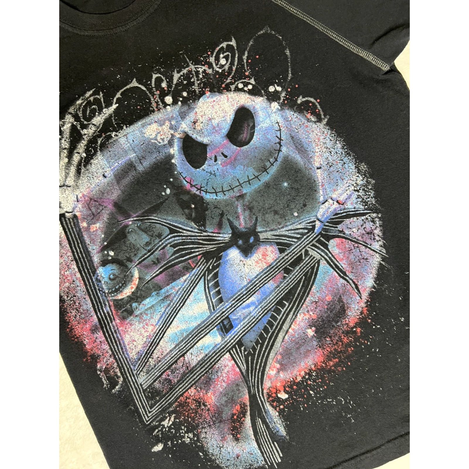 Disney VINTAGE Disney The Nightmare Before Christmas T-Shirt Medium Unisex Adults Black 90s Cartoon Christmas Shirt Mens Womens Size US M / EU 48-50 / 2 - 5 Thumbnail