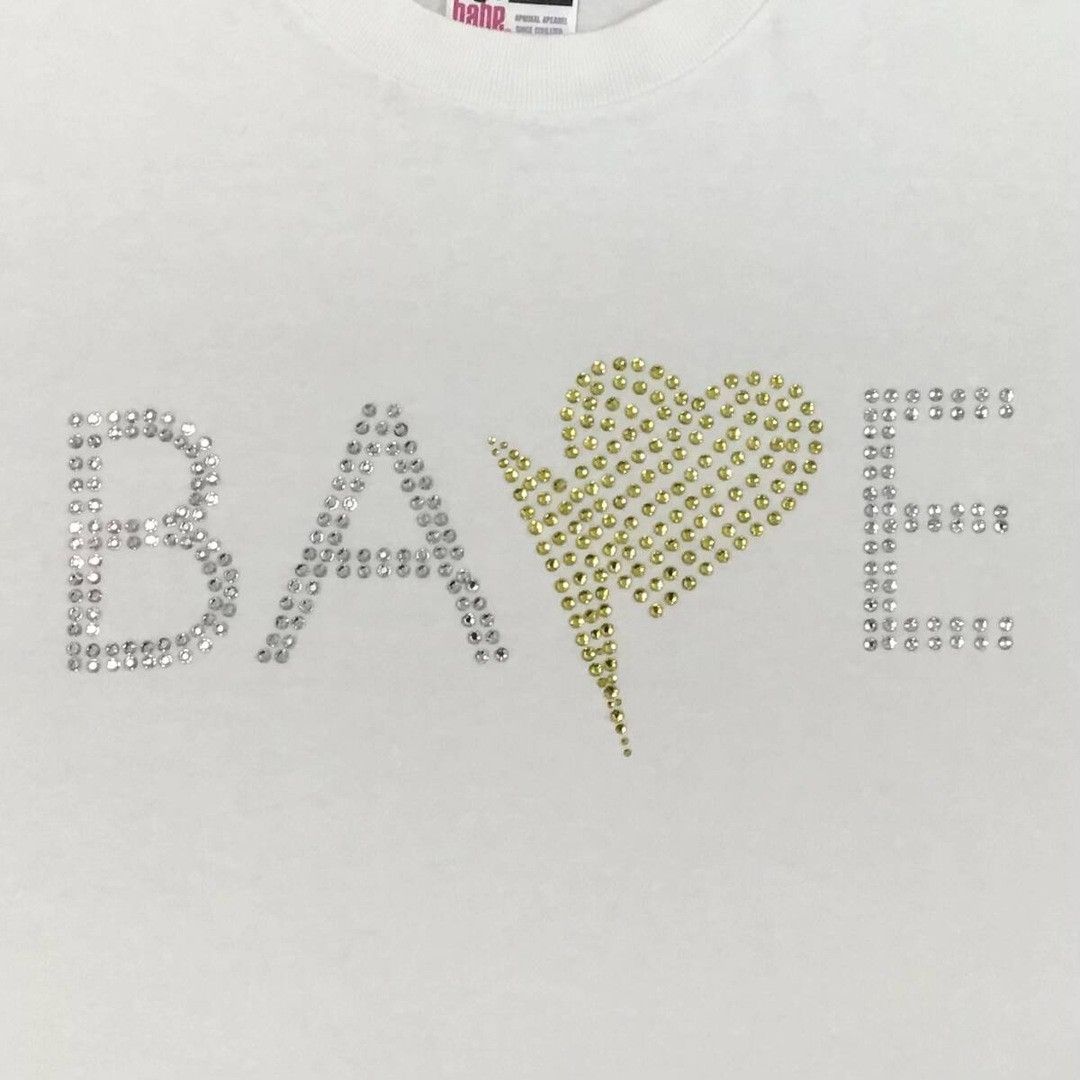 Bape × Swarovski BAPE Swarovski Heart Logo T-shirt a bathing ape NIGO Size US M / EU 48-50 / 2 - 3 Thumbnail