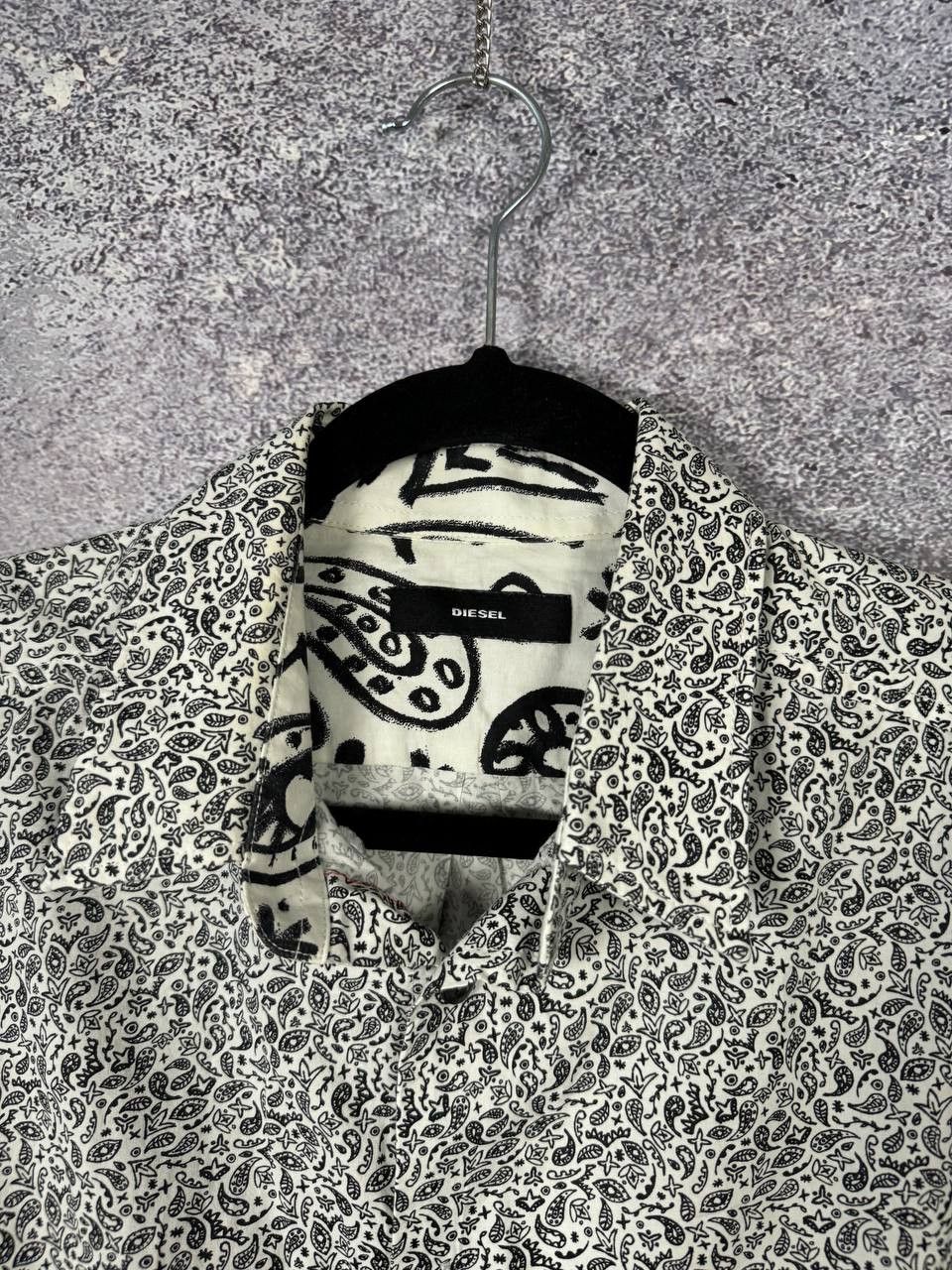 Diesel DIESEL Men's Shirt Black Crazy Pattern Long Sleeve Medium Size US M / EU 48-50 / 2 - 4 Thumbnail