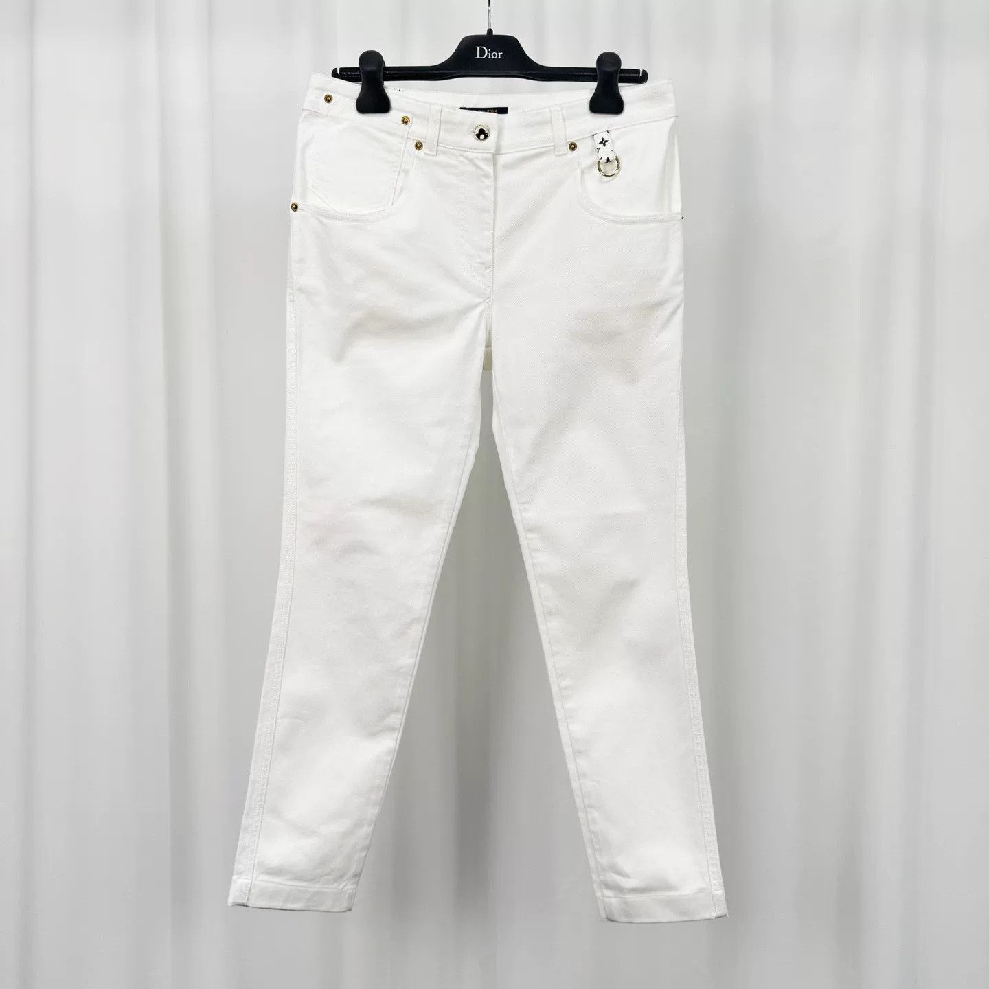 Louis Vuitton Louis Vuitton White Monogram Denim Pants Size US 28 / EU 44 - 1 Thumbnail