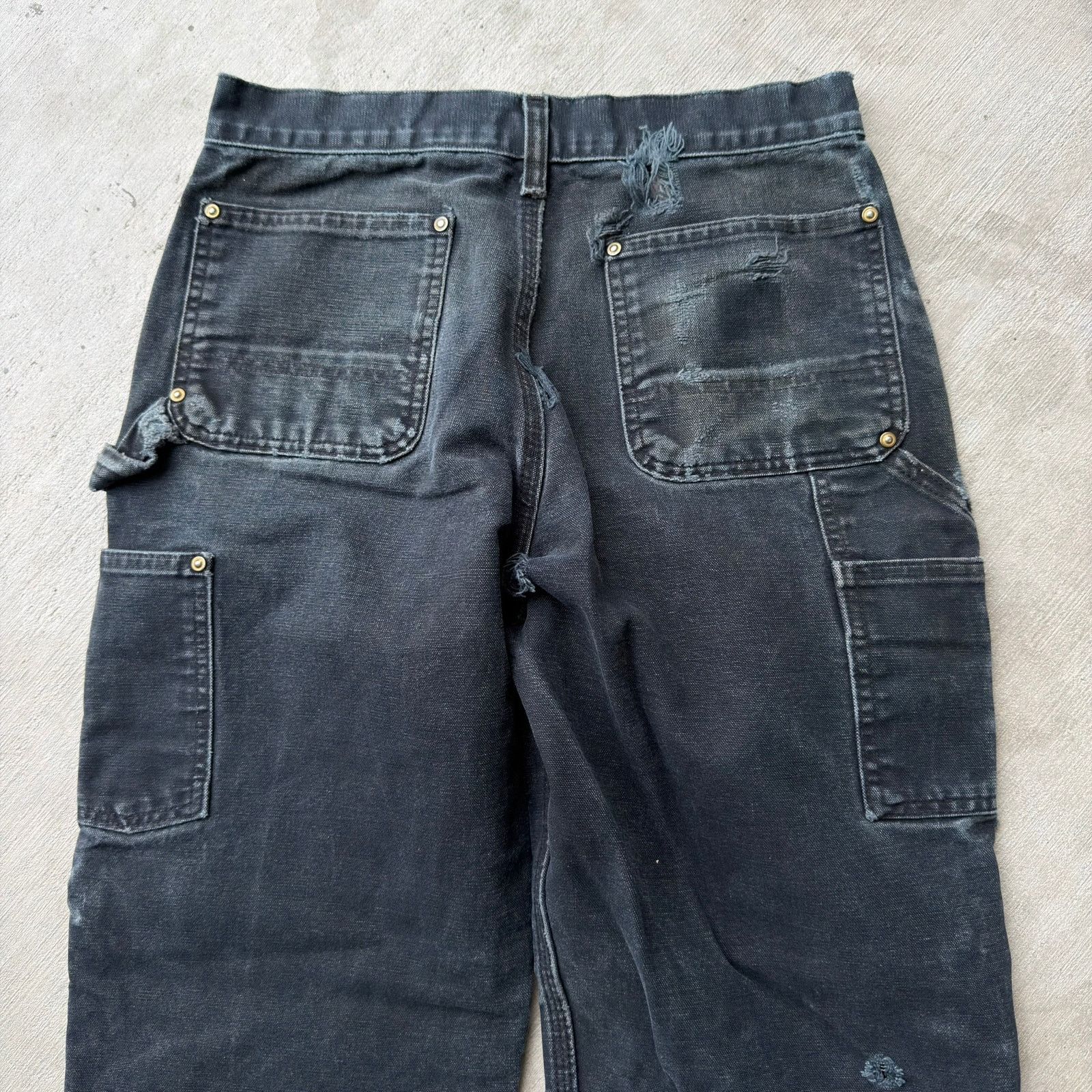 Carhartt × Vintage Carhartt faded black double knee work wear carpenter pants Size US 28 / EU 44 - 5 Thumbnail