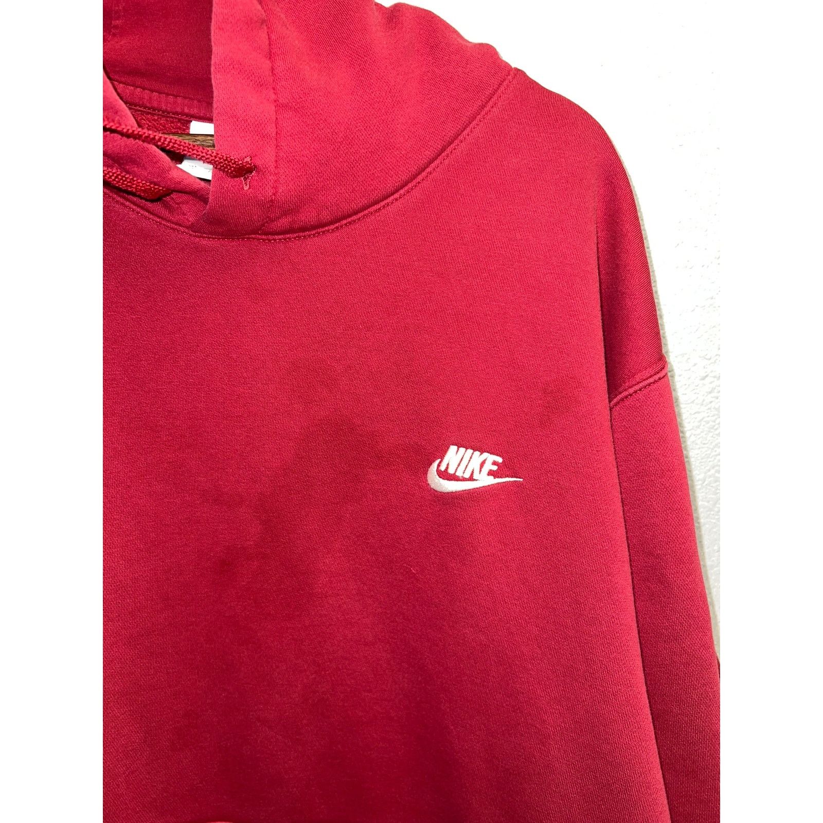 Nike Nike Red Hoodie Kangaroo Pocket Pullover Dark Red Stained 3X Size US XXL / EU 58 / 5 - 2 Thumbnail
