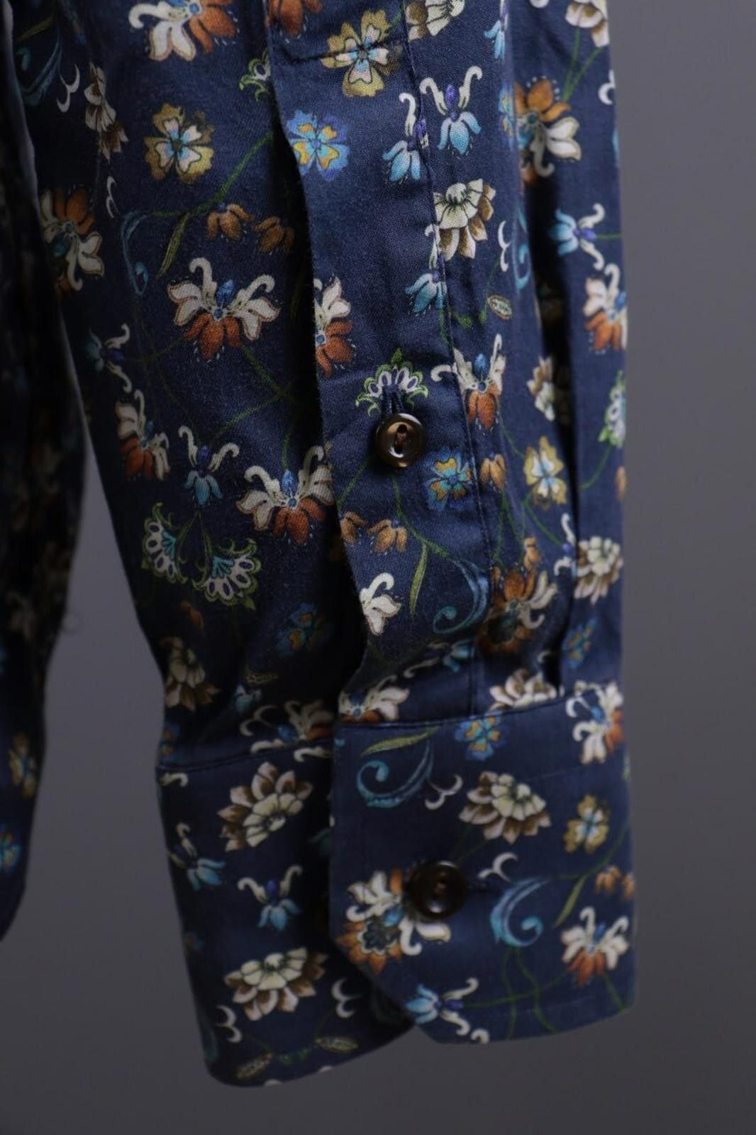 Eton Eton Slim Blue Floral Button Down Shirt Size 42 / 16 Size US M / EU 48-50 / 2 - 11 Thumbnail