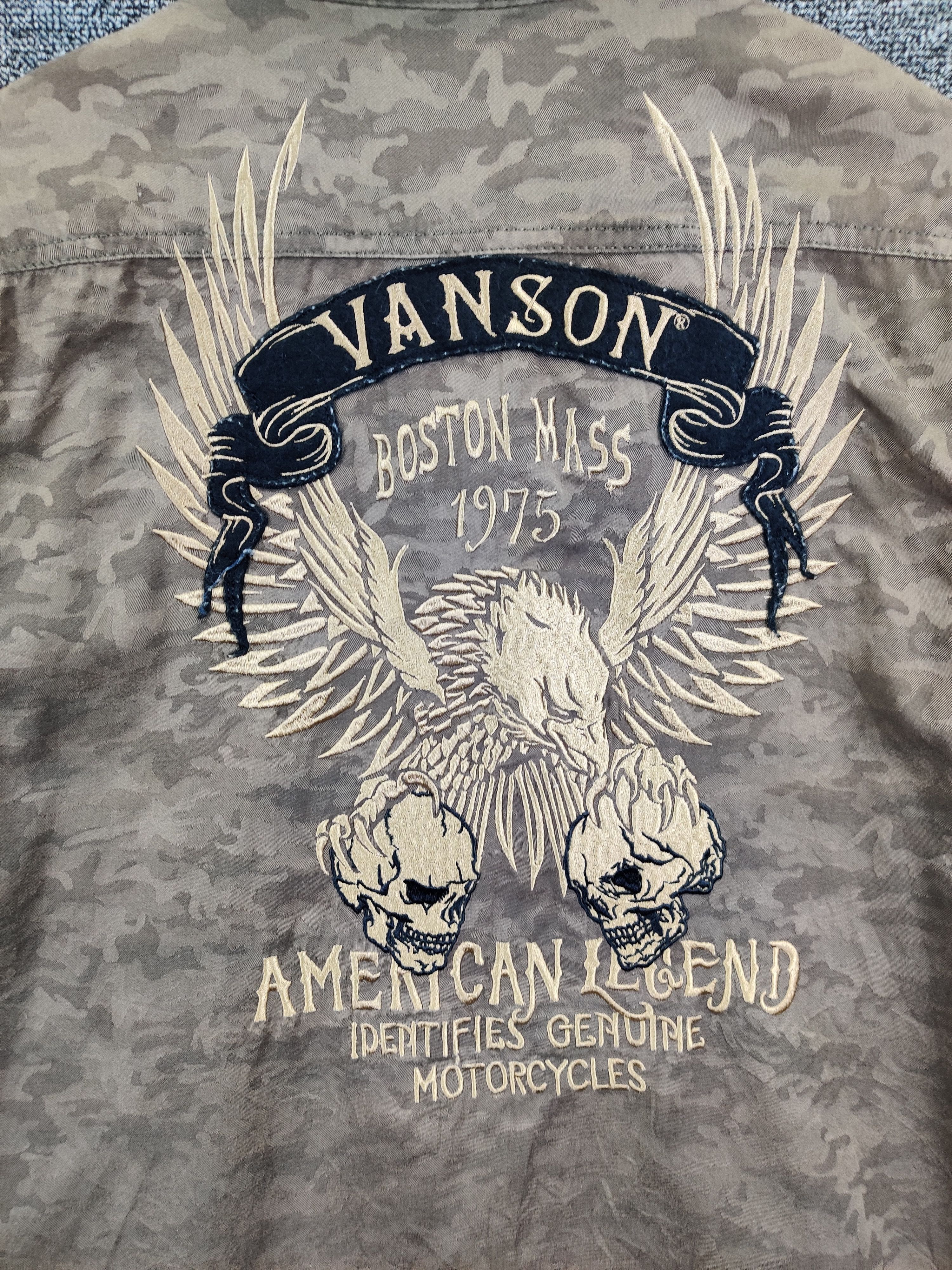 Vanson Leathers Vintage Vanson Leathers American Military Button Shirt Size US L / EU 52-54 / 3 - 2 Thumbnail