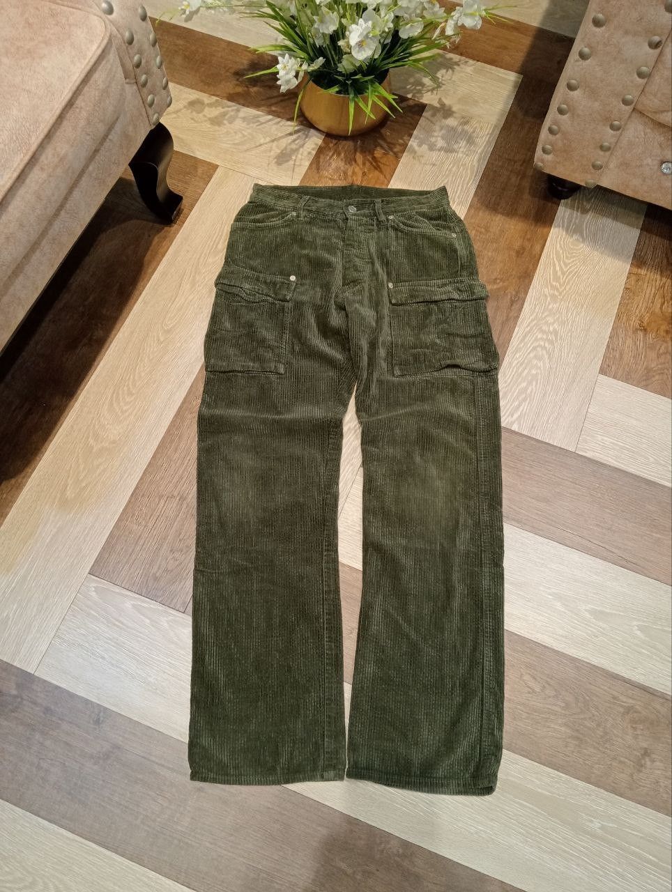Final Home RARE FINAL HOME ISSEY MIYAKE CORDUROY CARGO PANTS Size US 28 / EU 44 - 1 Thumbnail