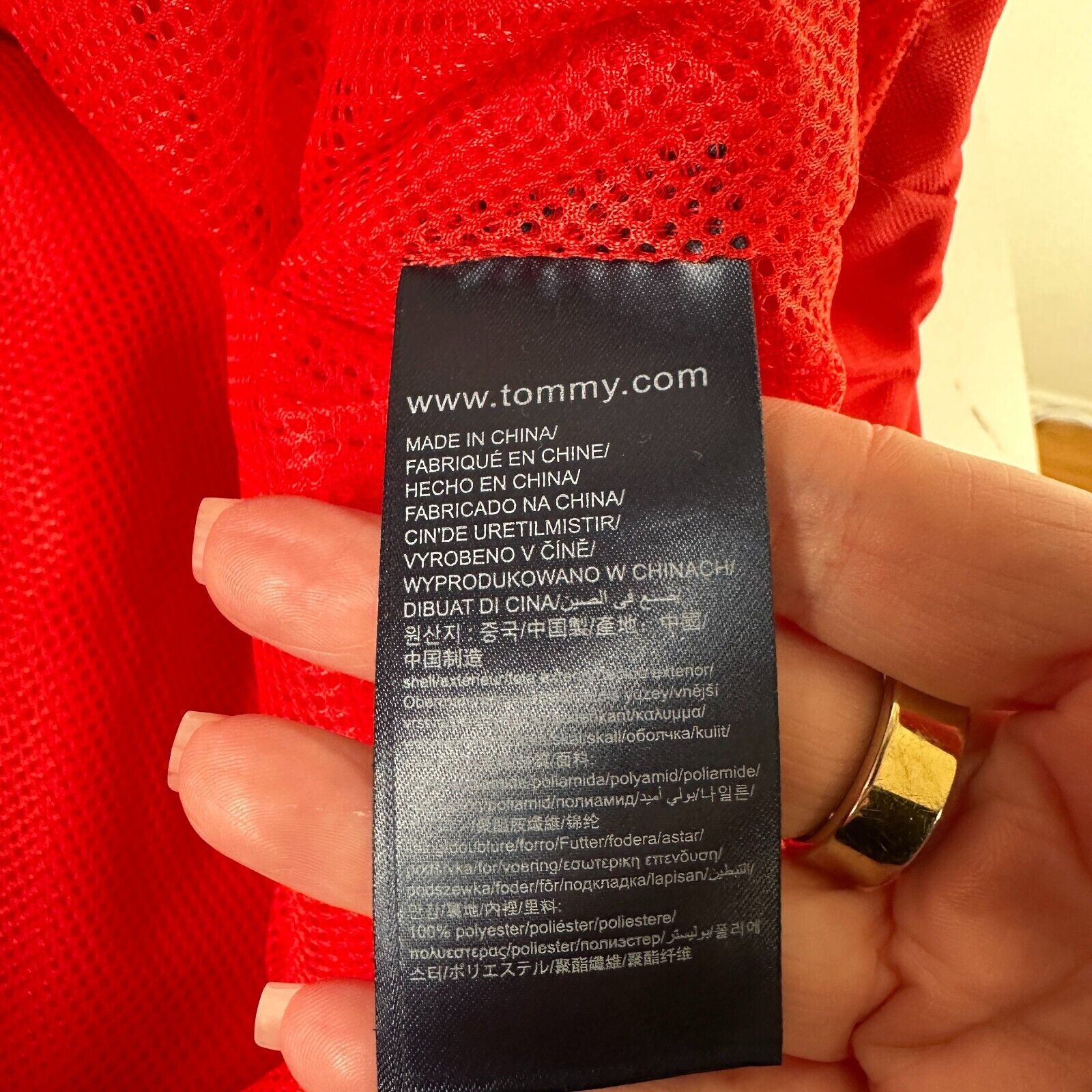 Tommy Hilfiger Tommy X Gigi Hadad Visor Red Jacket Front Zip Mesh Lining SM Size S / US 4 / IT 40 - 10 Thumbnail