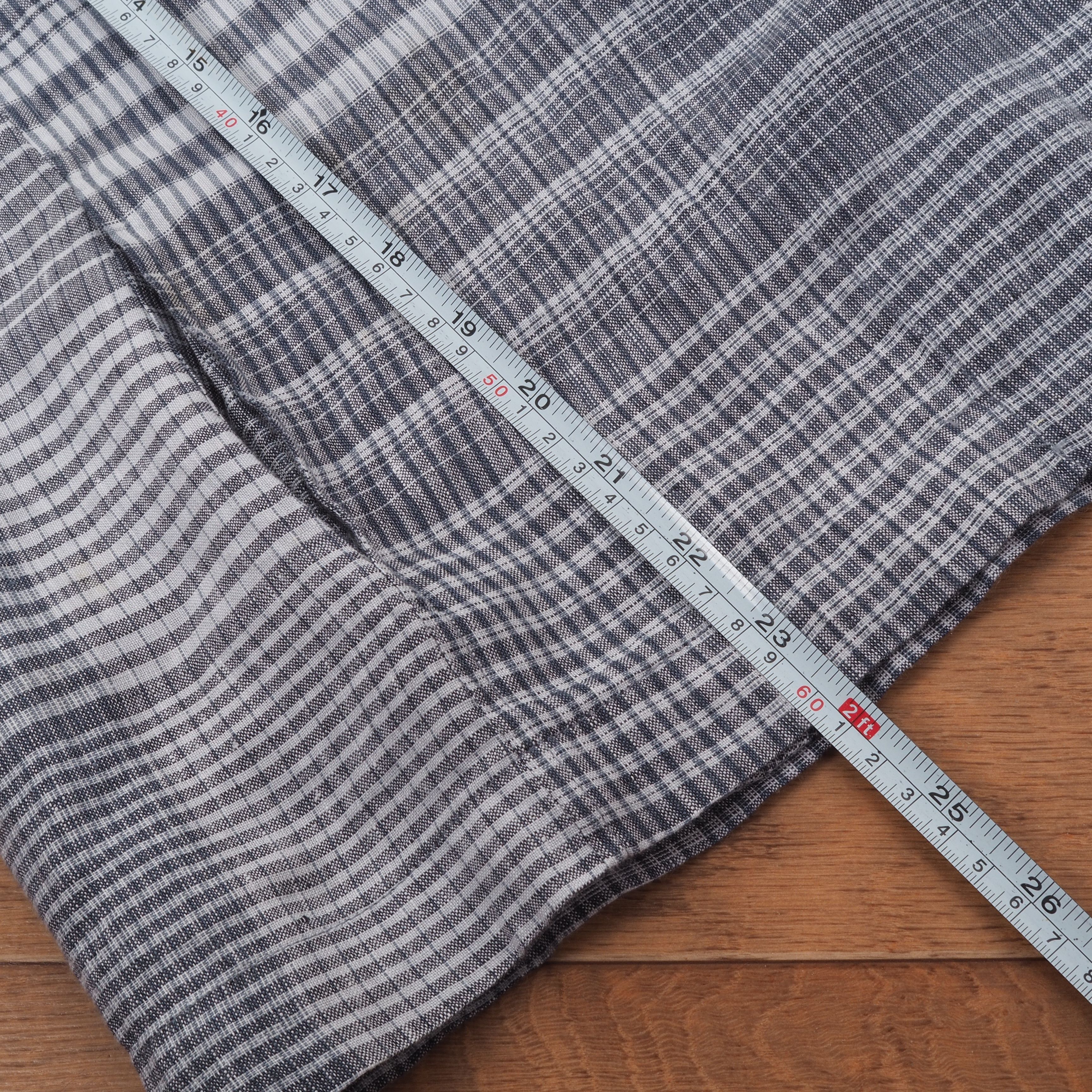 Designer × Rundholz × Sarah Pacini Oska Lightweight Gray Blue Check Linen Coat Jacket Size XS / US 0-2 / IT 36-38 - 10 Thumbnail