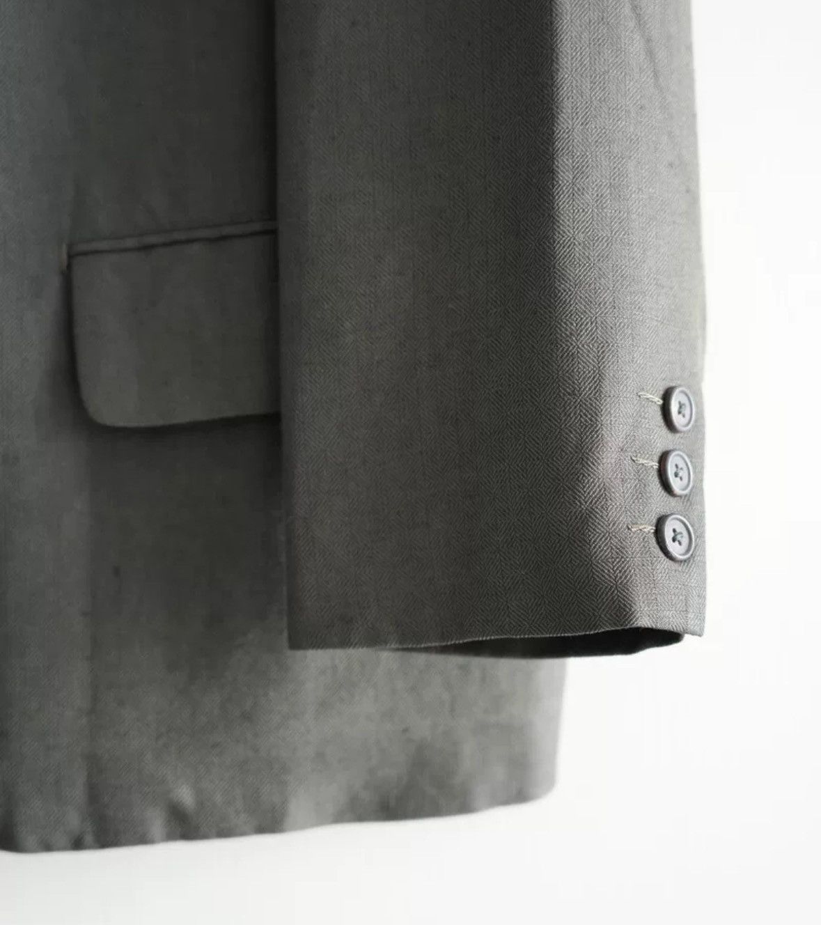 Yohji Yamamoto Yohji Yamamoto 80s Fishbone Jade Worm Suit 2412-Nextarrow Size US M / EU 48-50 / 2 - 4 Thumbnail