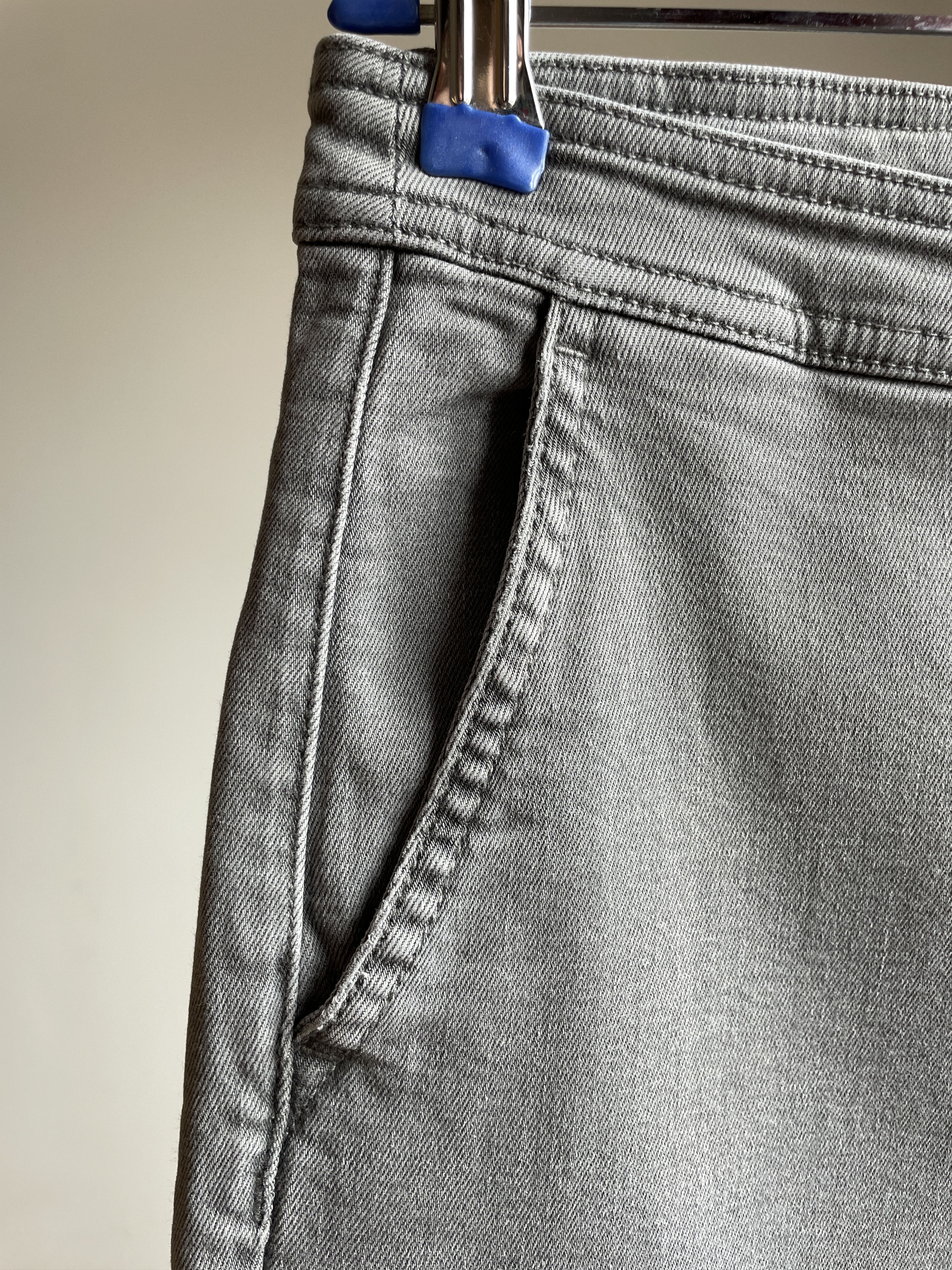 Sezane Sezane Clara Side Zip Womens Grey Denim Size EUR 36 Size 25" / US 0 / IT 36 - 6 Thumbnail