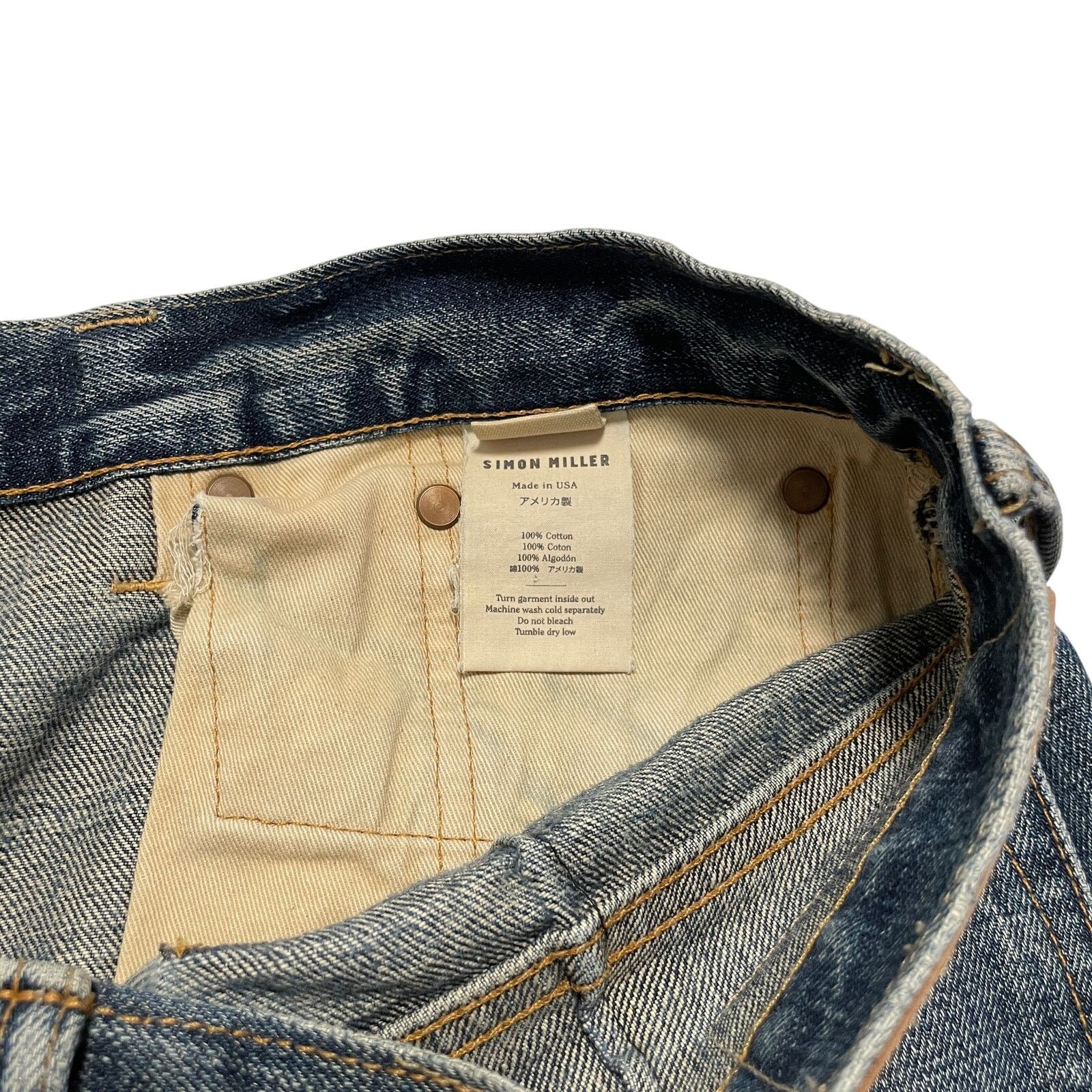 Simon Miller Simon Miller M002 Slim Knoll Blue Selvedge Denim Jeans 33x30 Size US 33 - 5 Thumbnail