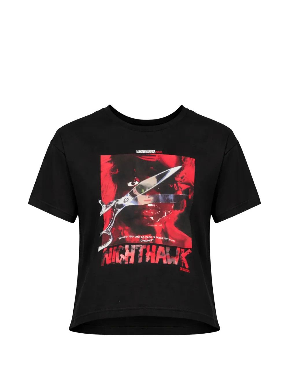 Maison Margiela o1w1db10526 Nighthawk-print T-Shirt in Black Size US S / EU 44-46 / 1 - 1 Thumbnail