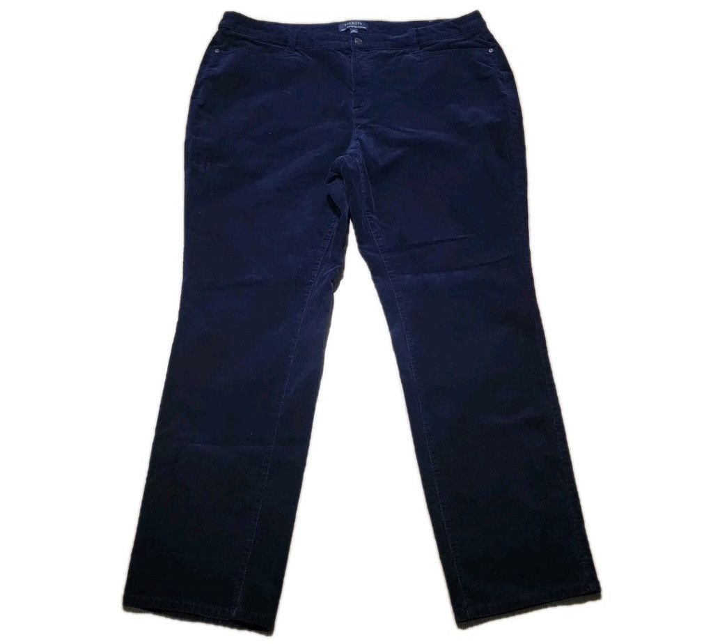 Talbots Talbots Simply Flattering 5 Pocket Straight Navy Corduroy Pa Size 40" / US 18 - 4 Thumbnail