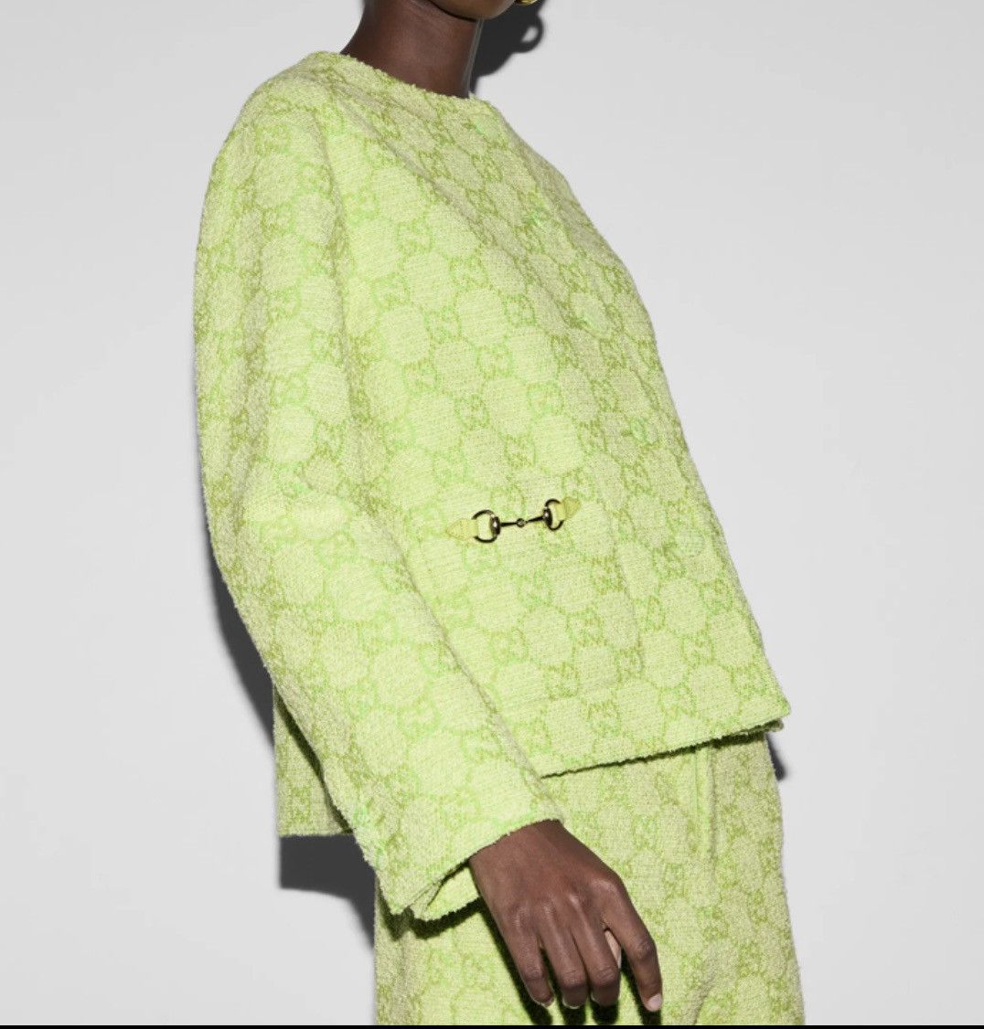 Gucci Gucci GG Boucle Cotton Blend Skirt Lime Green size IT 42 Size M / US 6-8 / IT 42-44 - 11 Thumbnail