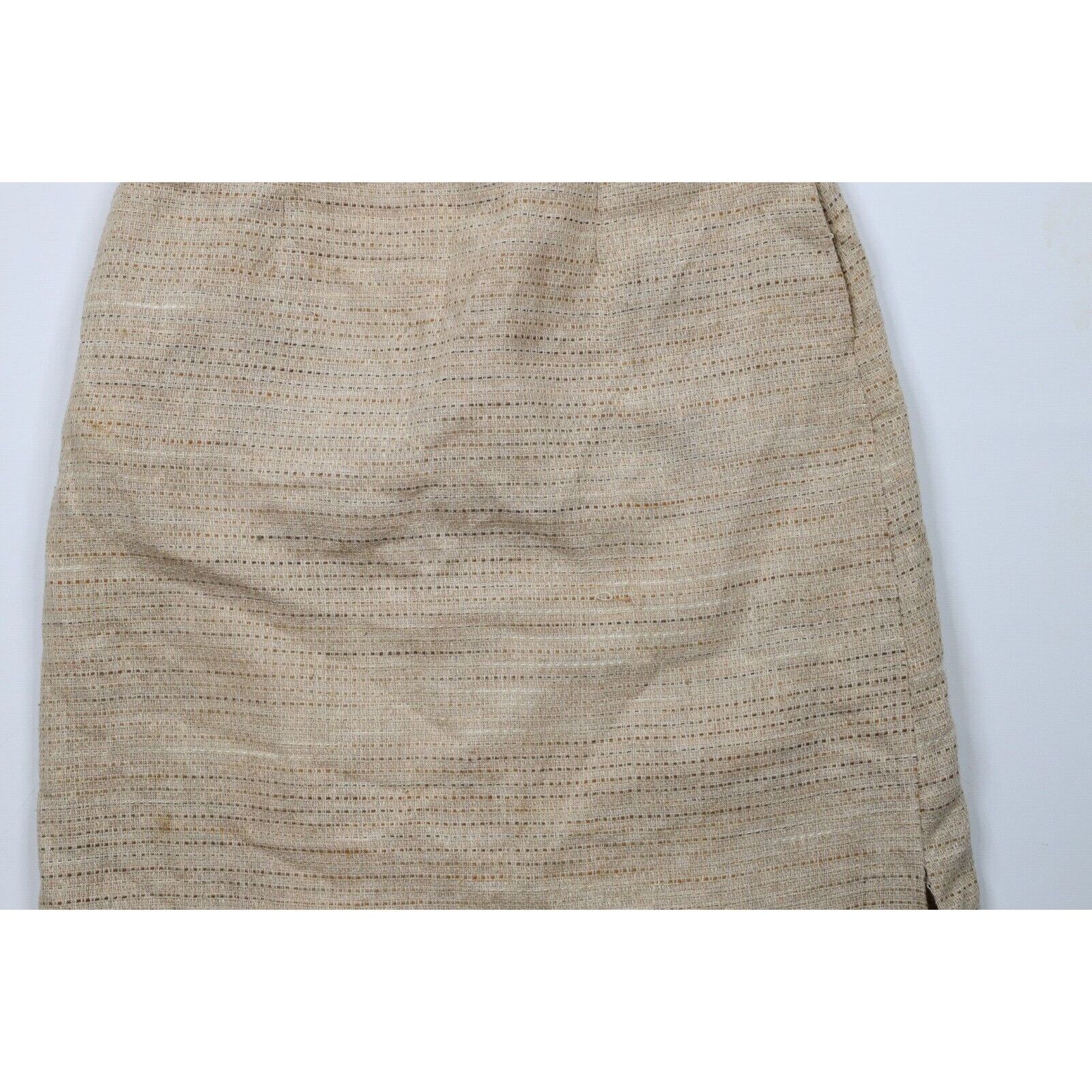 Vintage Vintage 70s Rockabilly Distressed Silk Blend Tweed Skirt Size 30" / US 8 / IT 44 - 3 Thumbnail