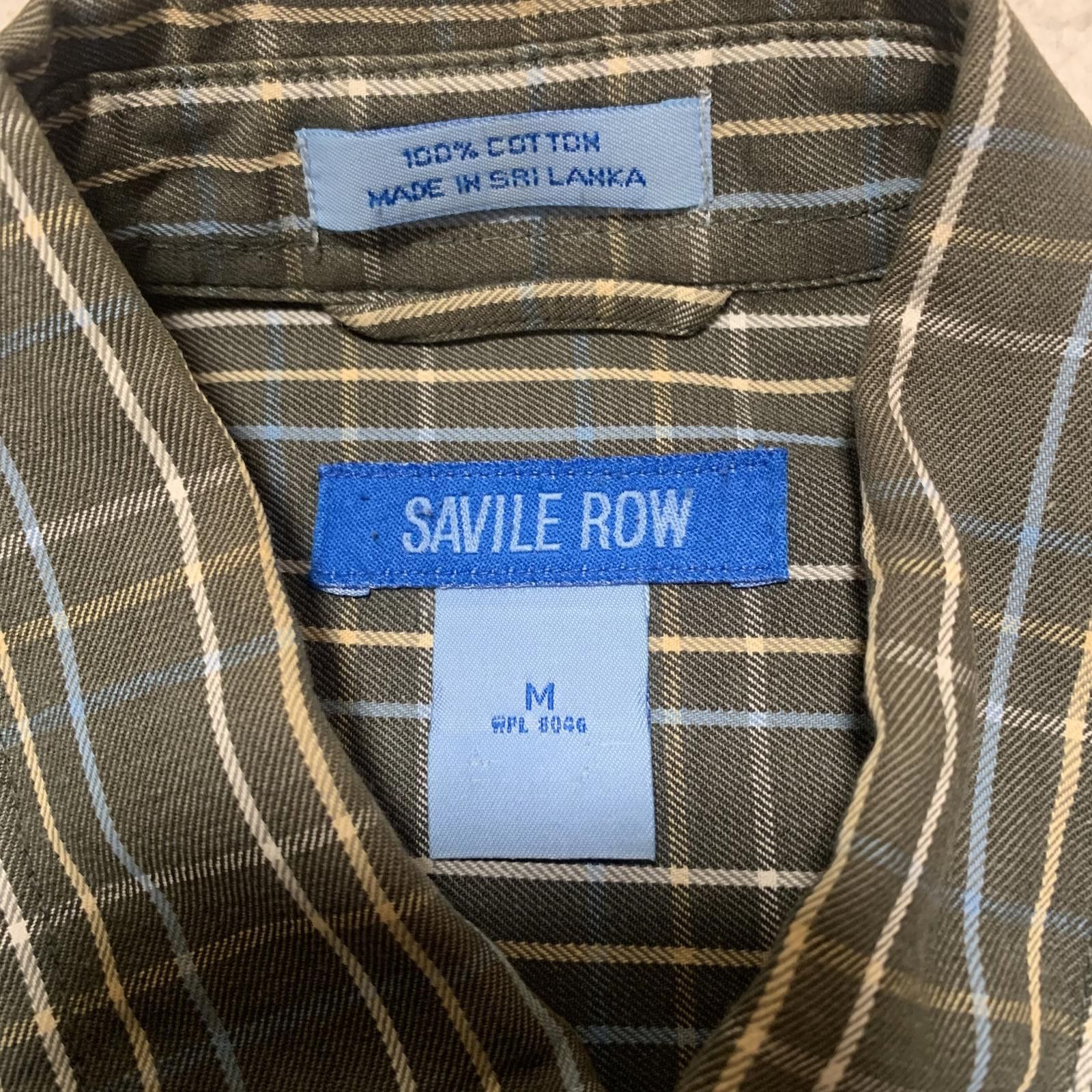 Savile Row Vintage Y2K Savile Row Men's M Plaid Olive Shirt Size US M / EU 48-50 / 2 - 2 Thumbnail